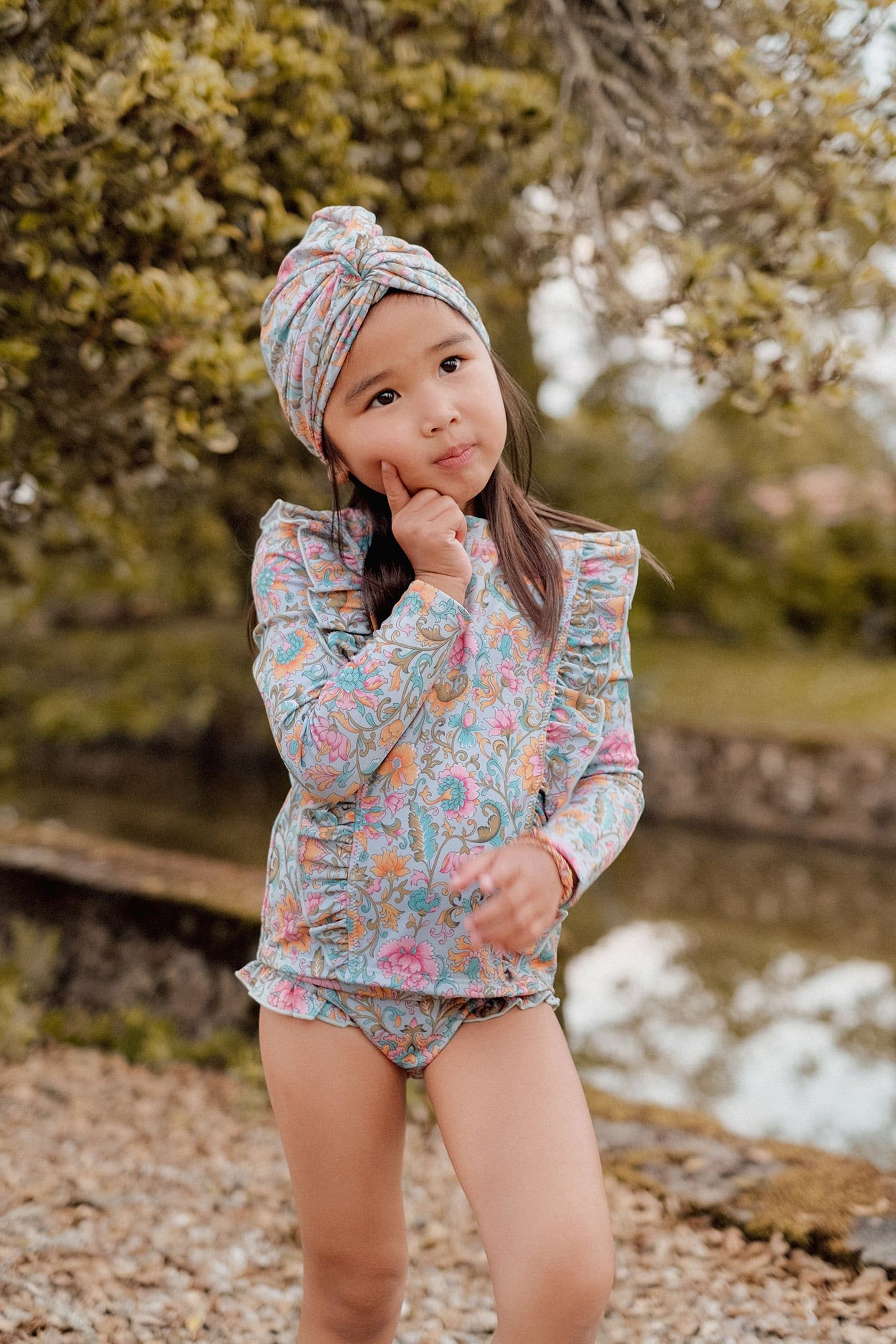 BATHING TURBAN ABINA WATER RIVER FLOWERS 2