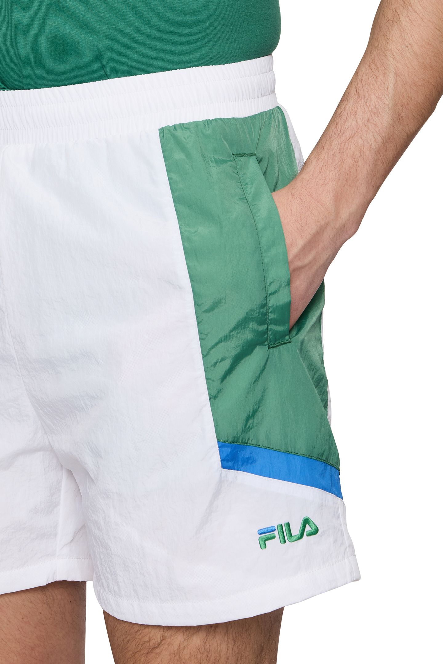LOCHRISTI LOOSE TRACK SHORTS BRIGHT WHITE-FIR 7
