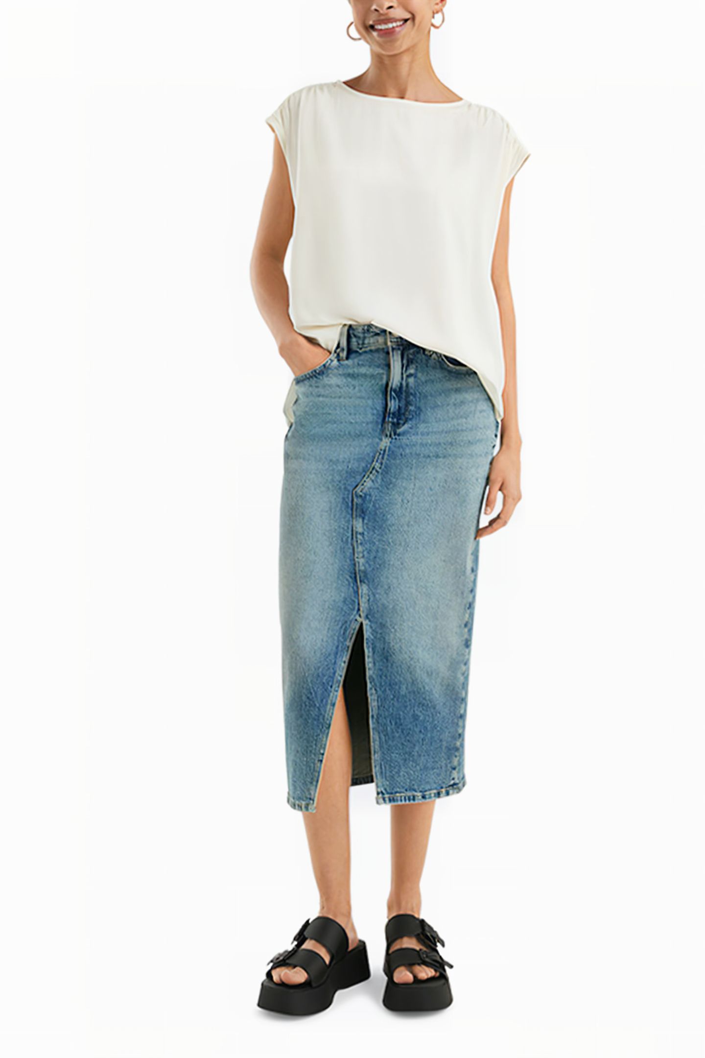 S.OLIVER-QS SKIRT BLUE DENIM 2