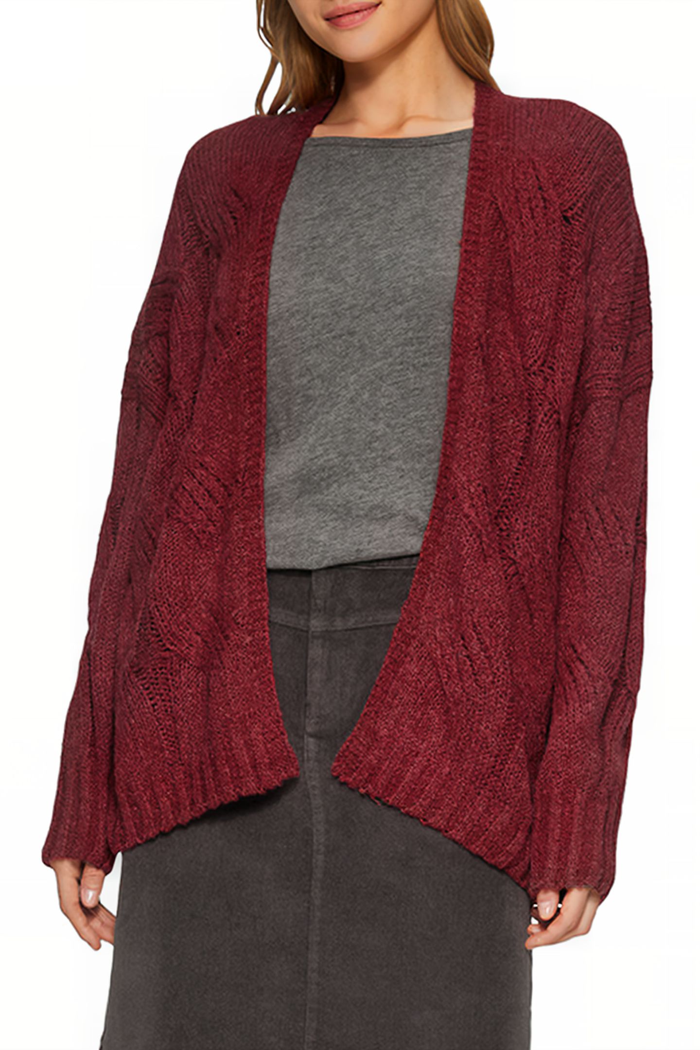 S.OLIVER CARDIGAN BURGUNDY 1