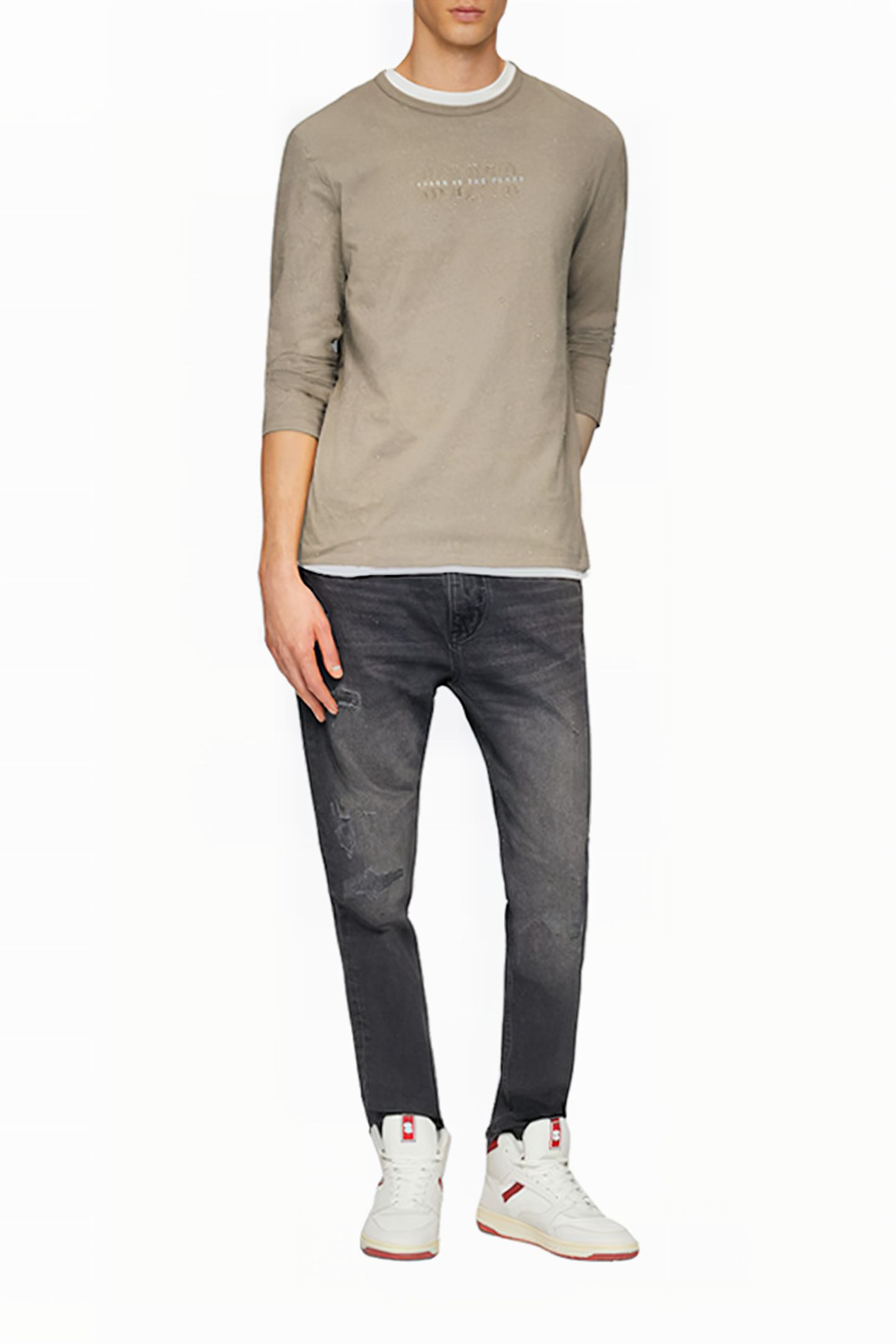 S.OLIVER T-SHIRTS BROWN BEIGE 2