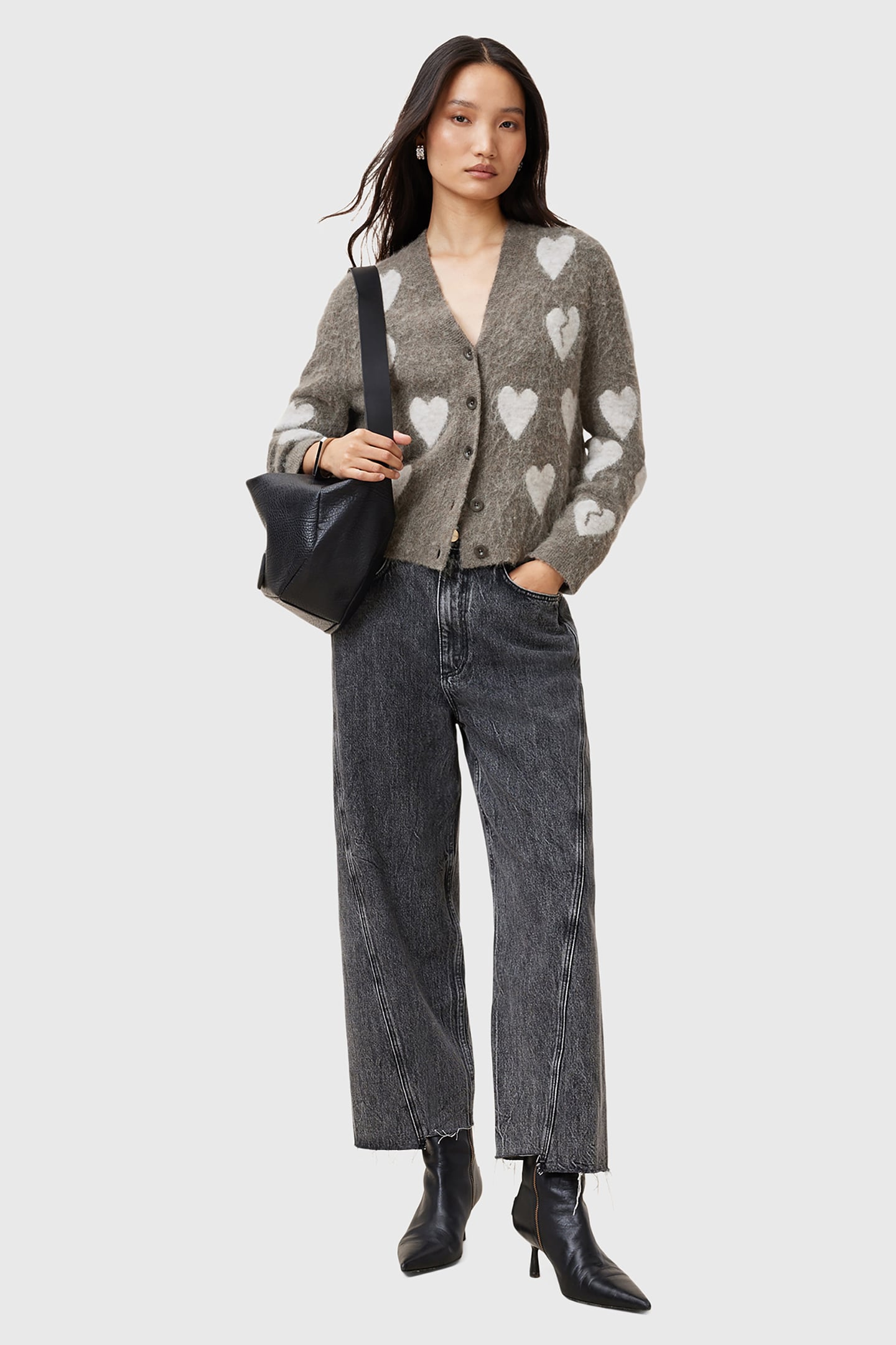 AMORA CARDIGAN WALNUT BROWN/GREY 3