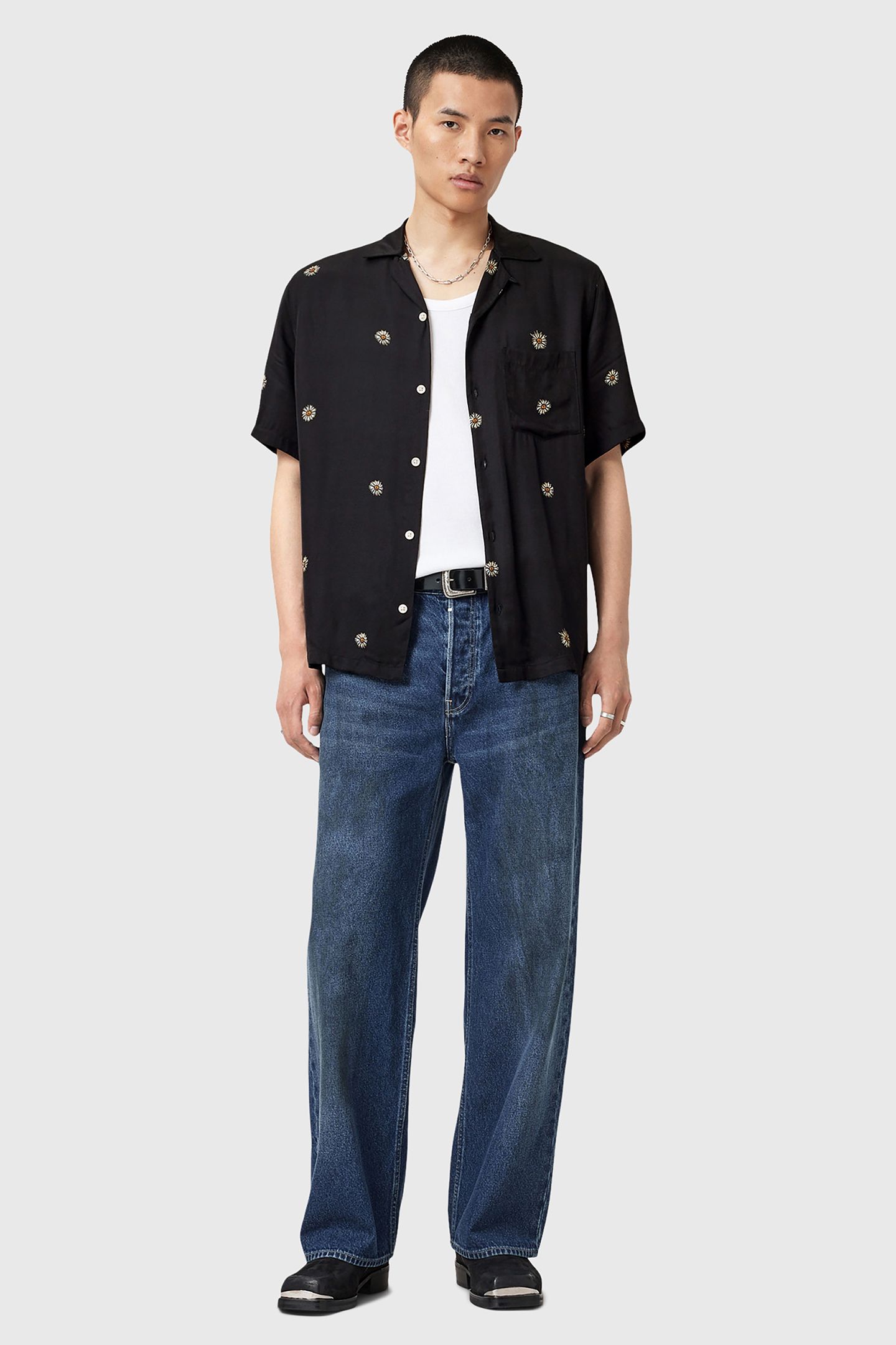 FLEUR PEACE SS SHIRT JET BLACK 2
