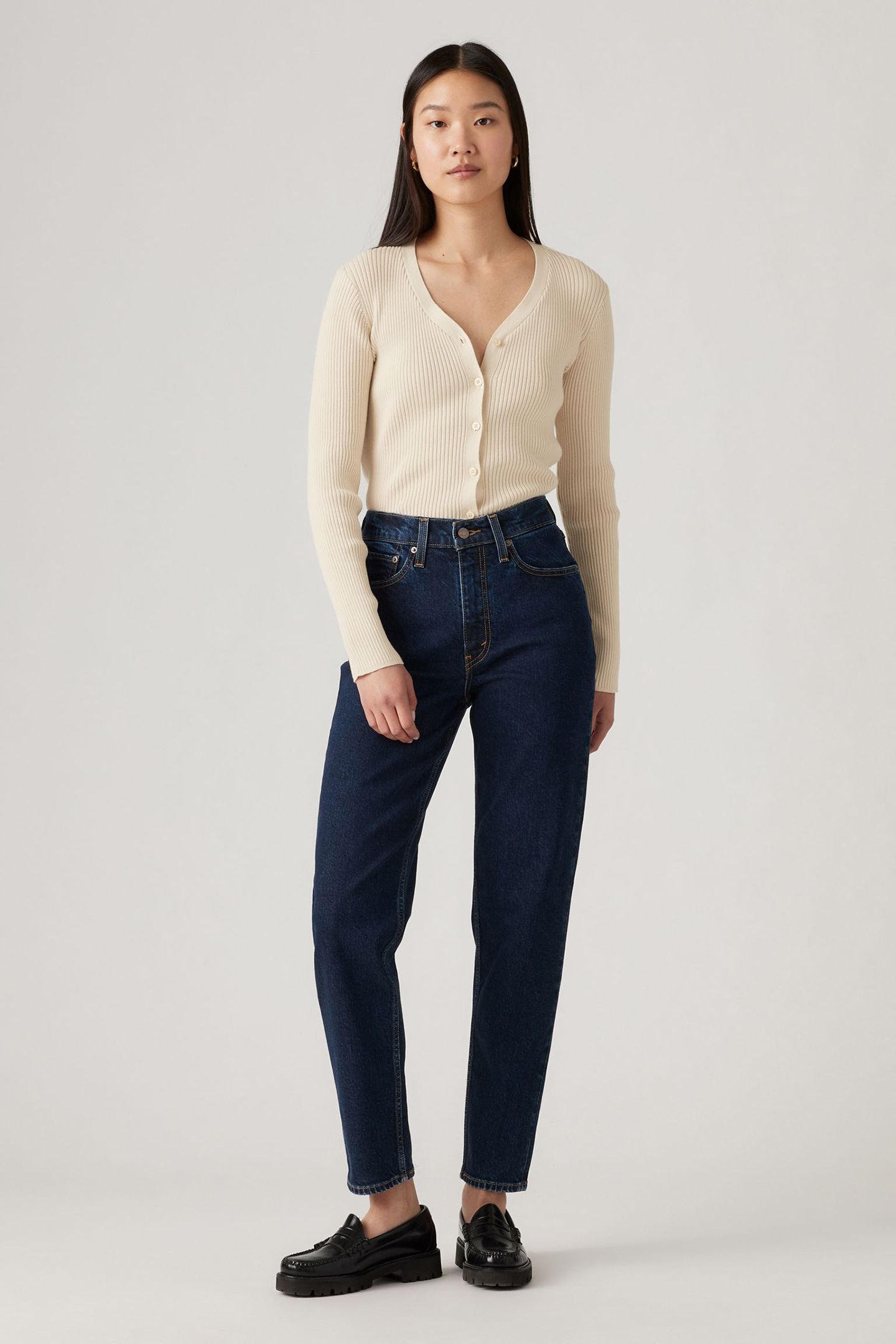 80'S MOM JEANS DARK INDIGO 2