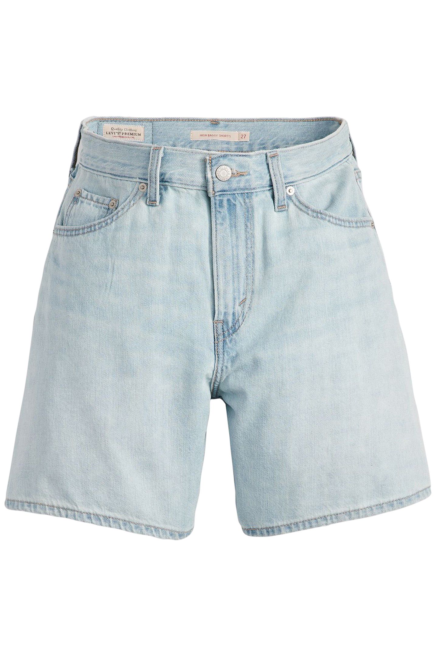 HIGH RISE BAGGY SHORTS LIGHT INDIGO 4