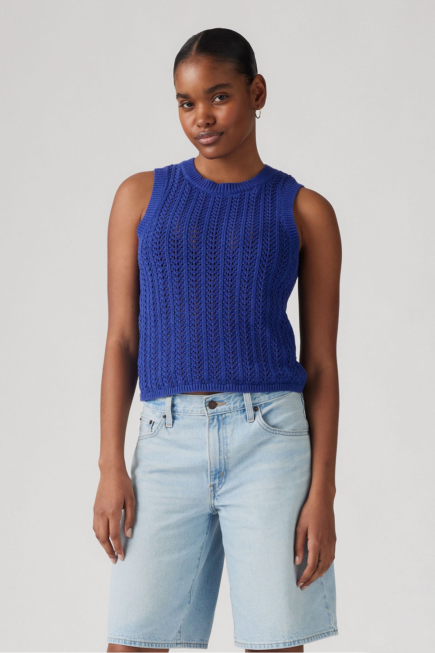 SUNRISE CROCHET TANK BLUE 1