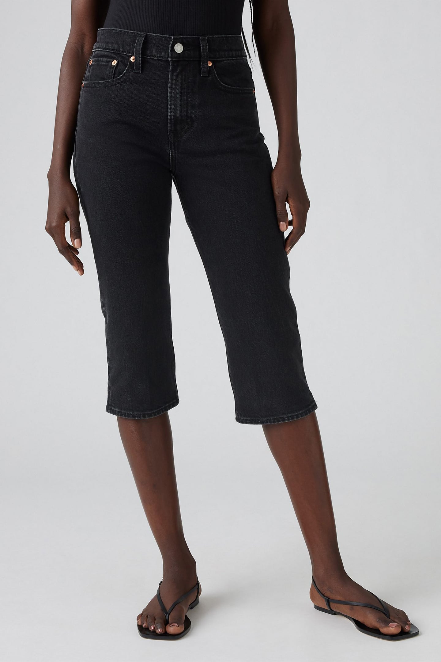 WEDGIE CAPRI JEANS BLACK 1