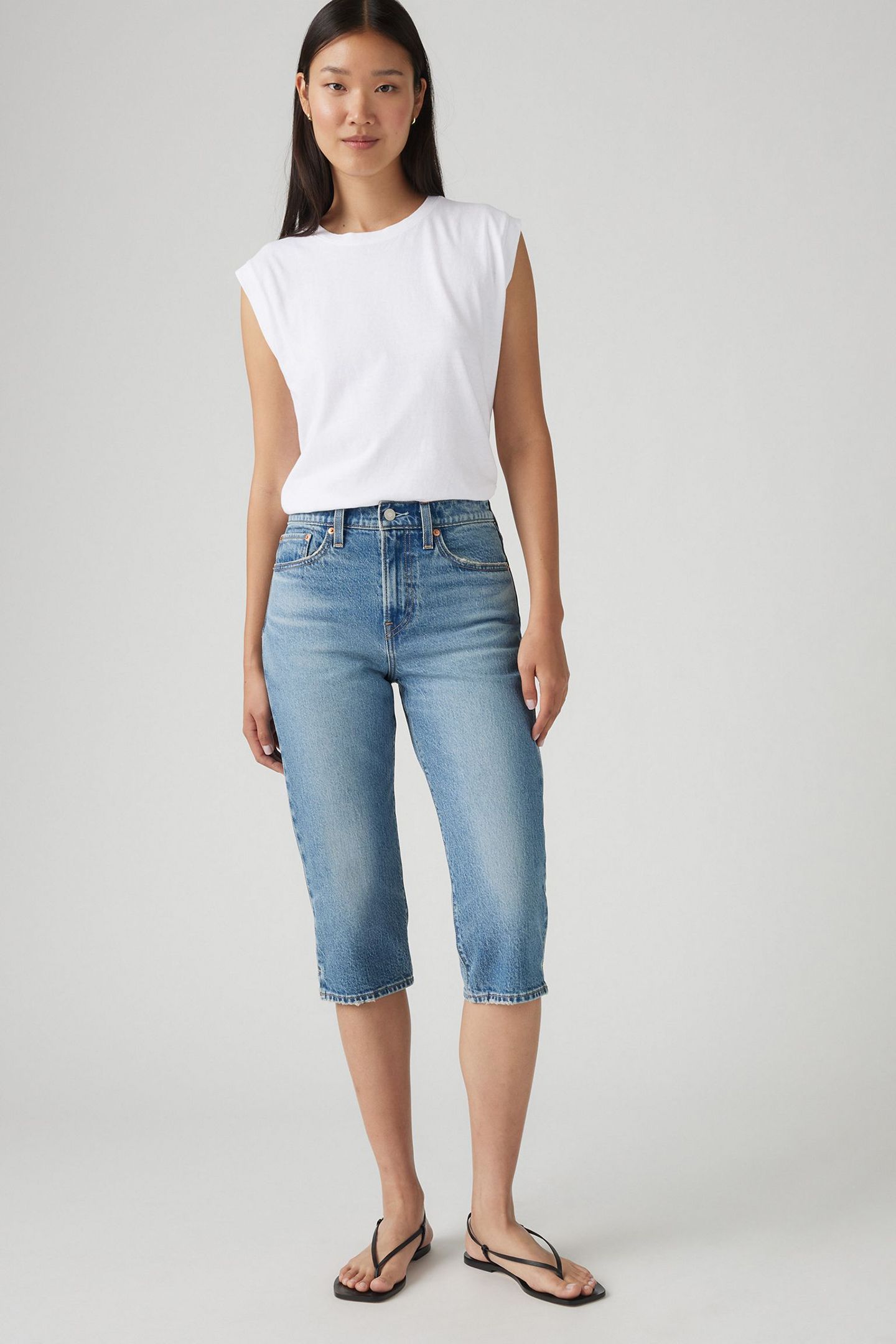 WEDGIE CAPRI JEANS MED INDIGO 2