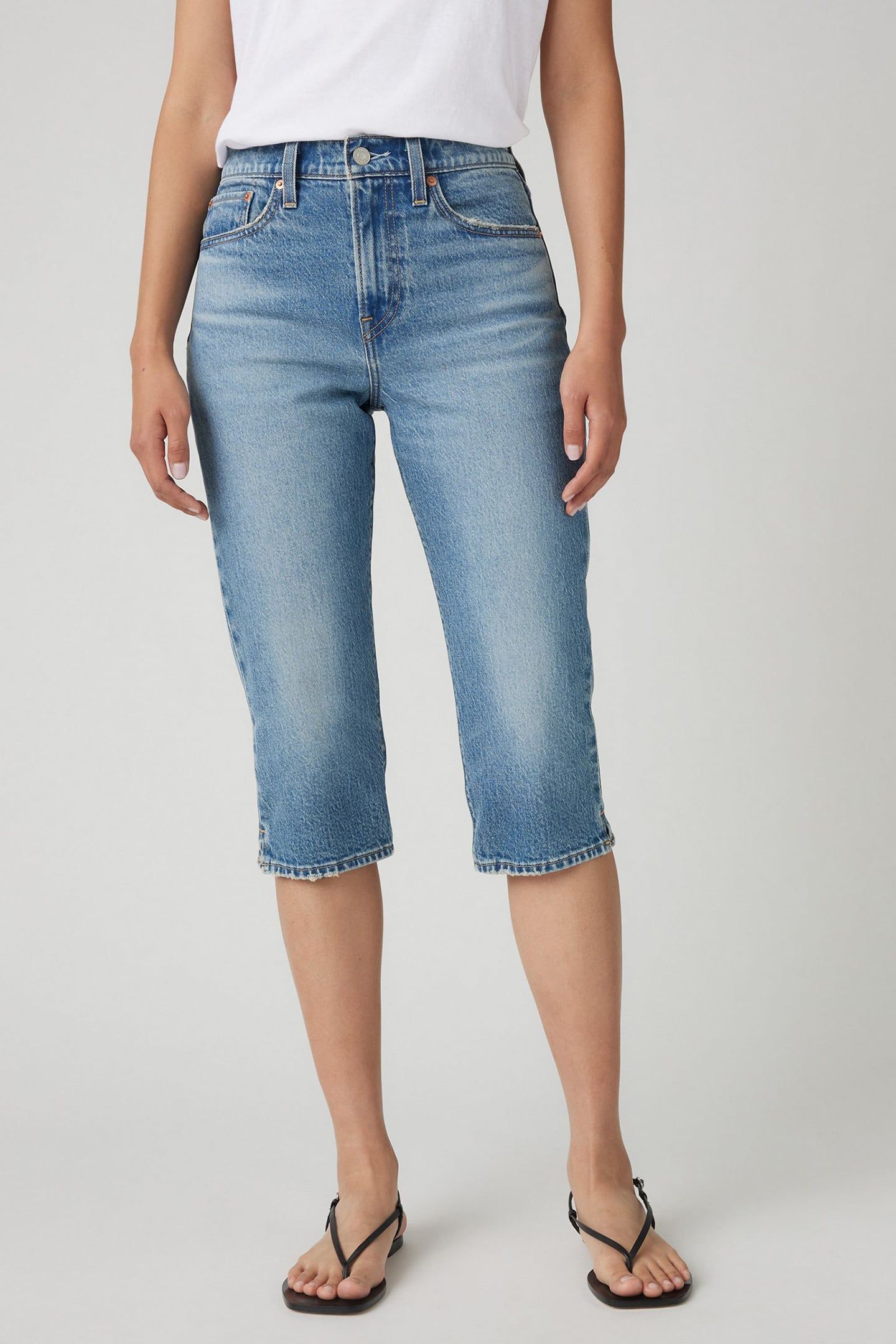 WEDGIE CAPRI JEANS MED INDIGO 1
