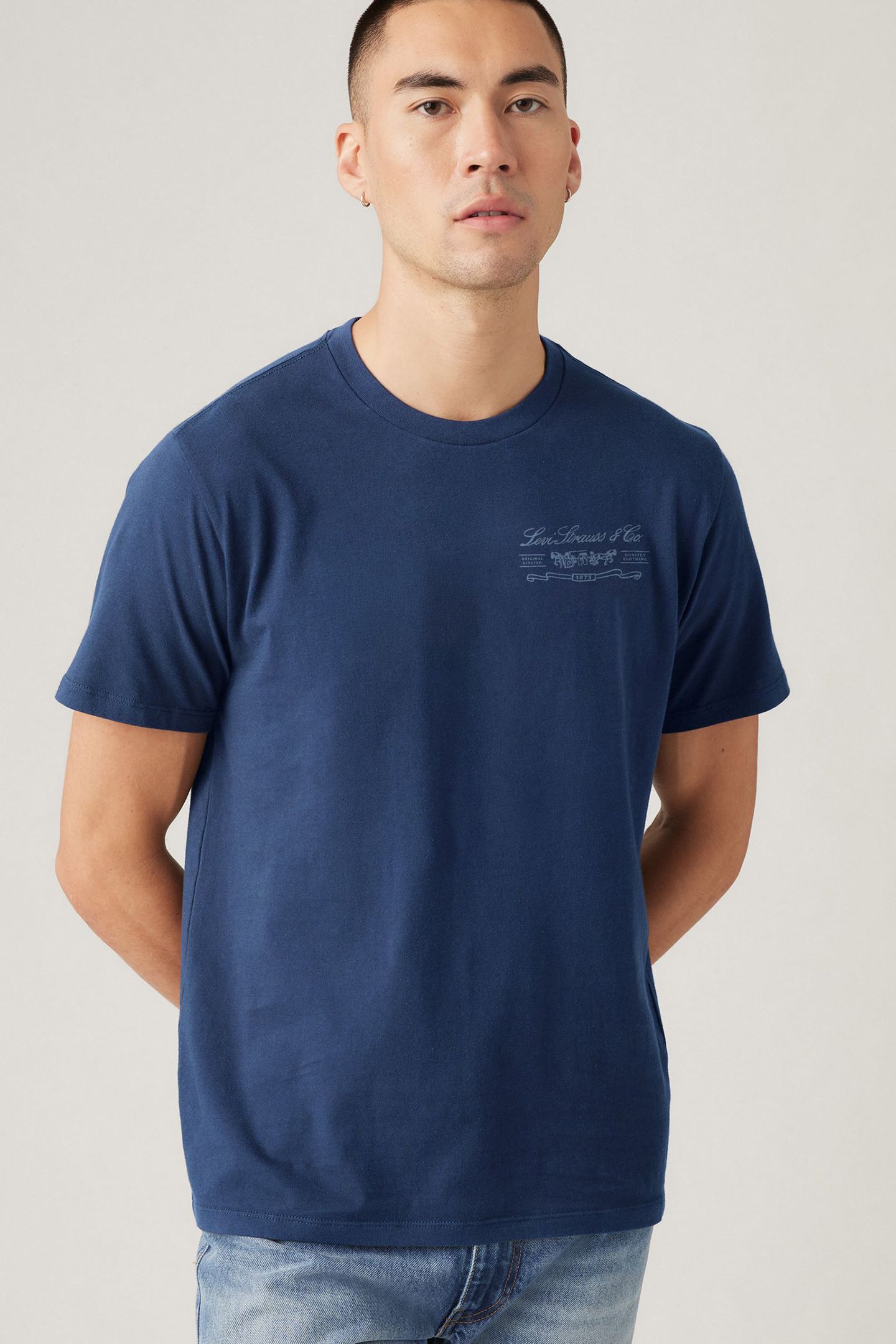 GRAPHIC CREWNECK T-SHIRT BLUE 4