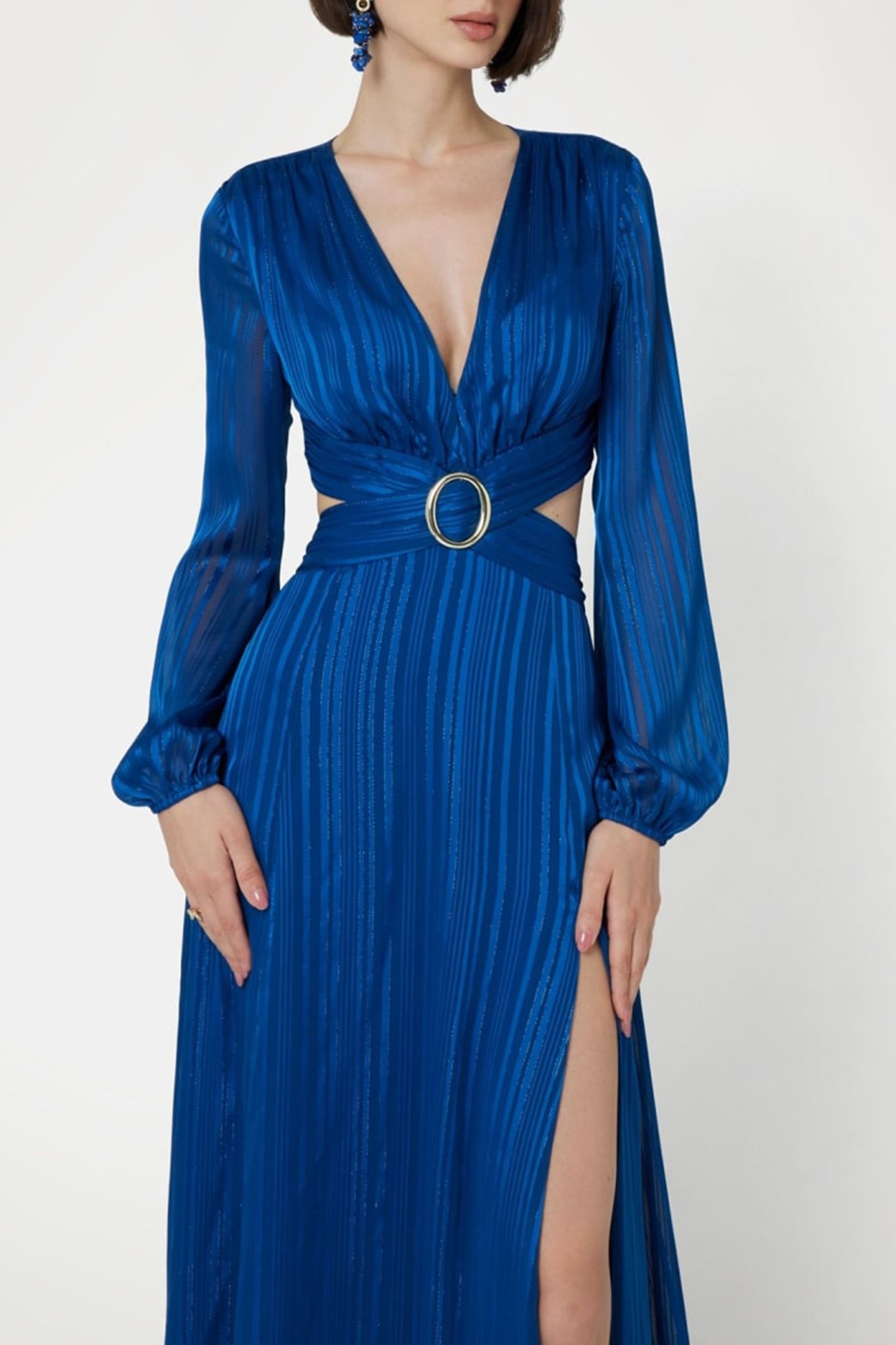 MARCIANO BY GUESS LUISE LONG DRESS BLUE MAYA 4
