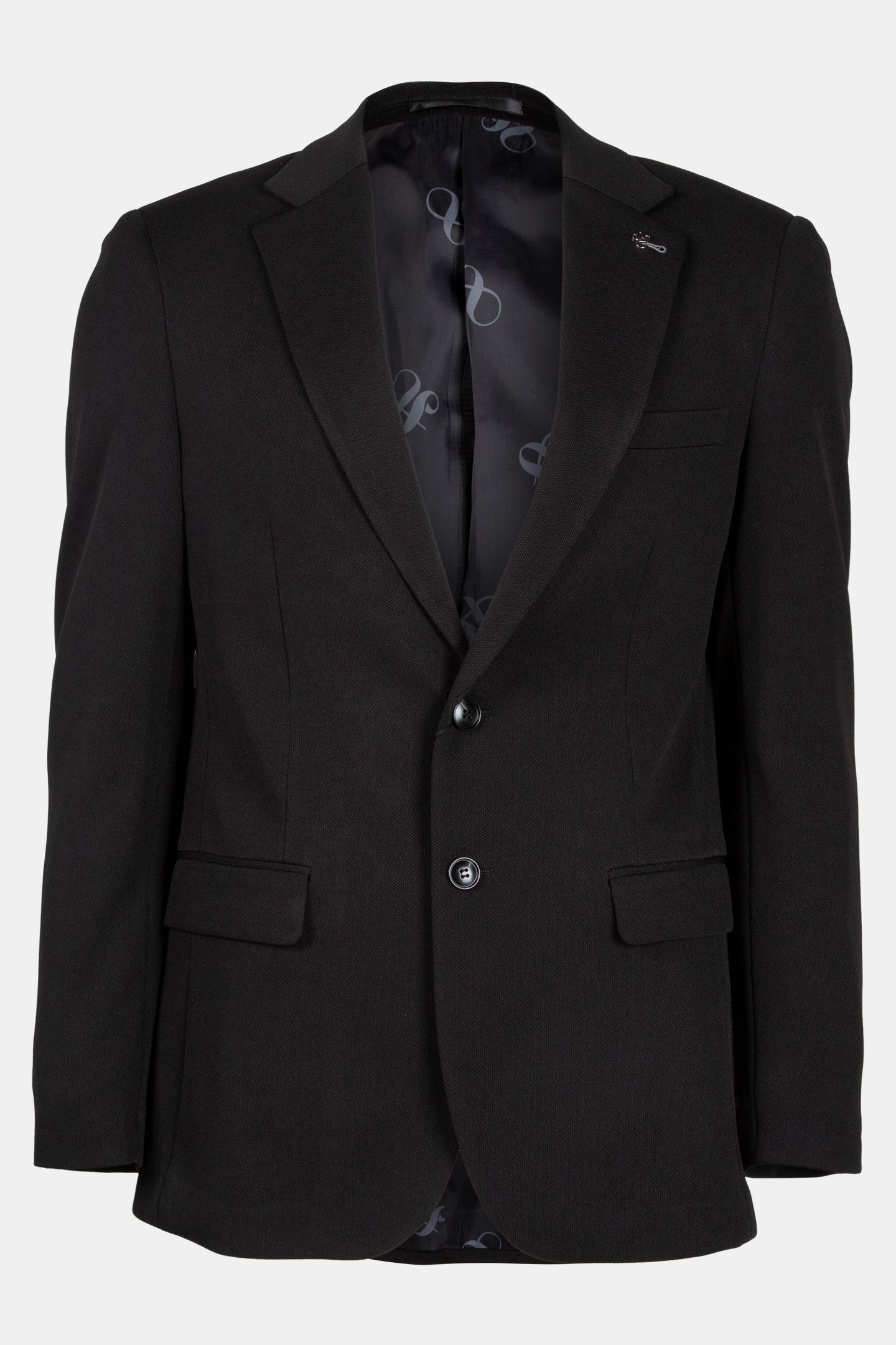 2 BUTTON JACKET TEXTURED KNIT BLACK 3