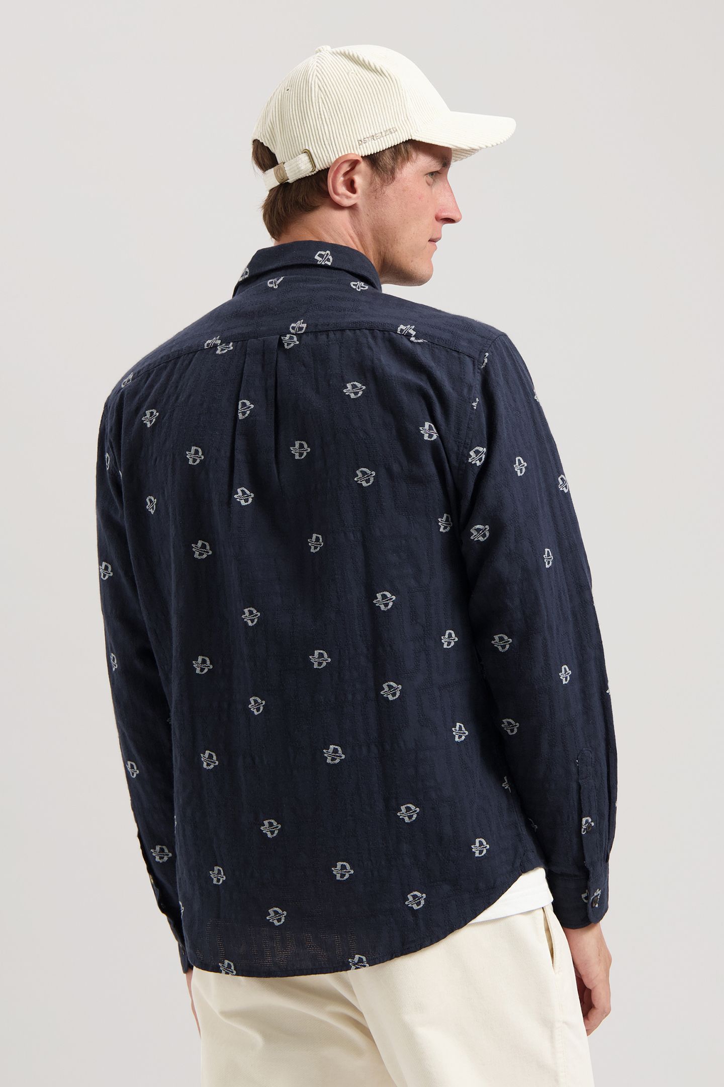 DS_THOMAS JACQUARD SHIRT COLLEGIATE BLUE 2