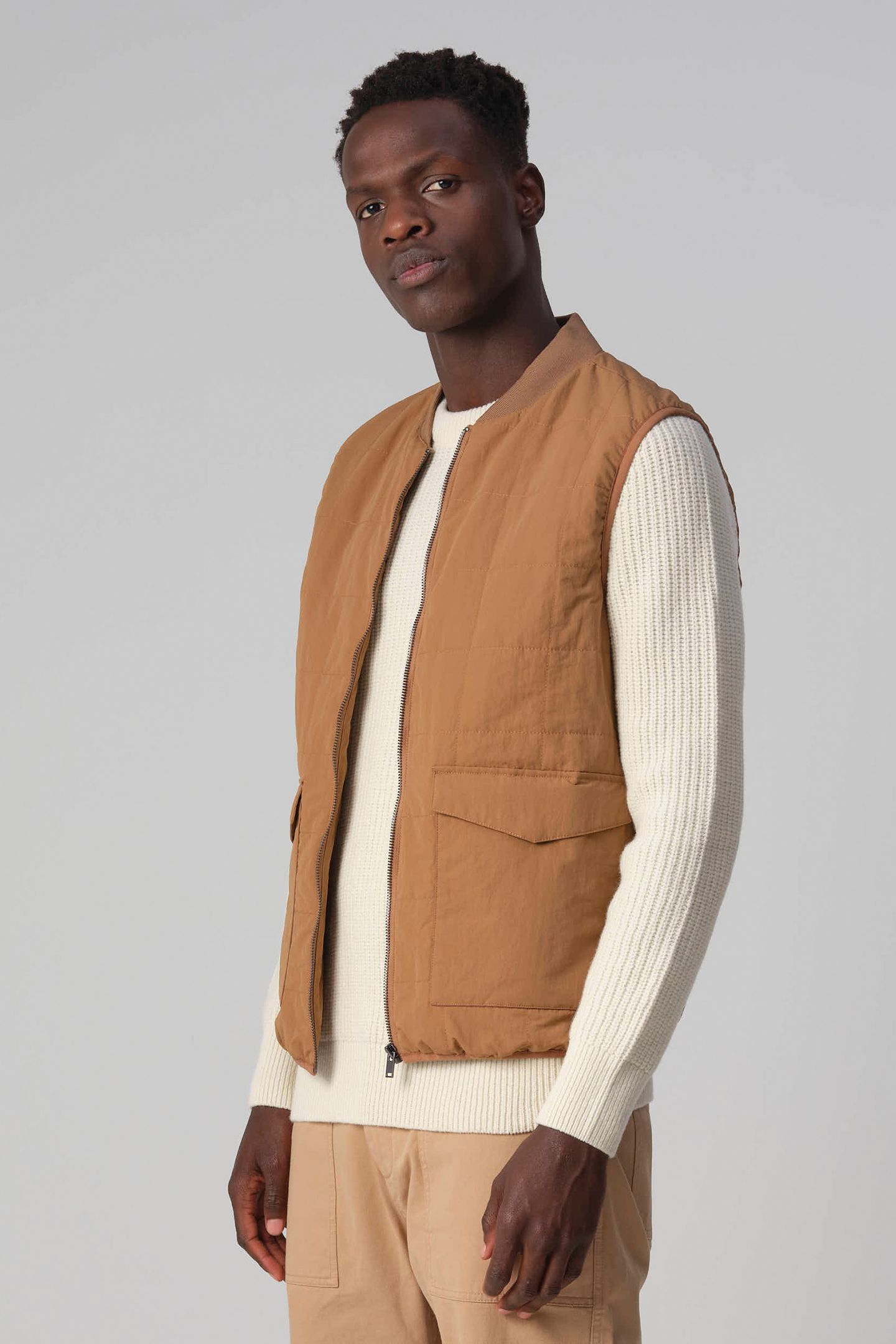 J.C. RAGS RAFE BODYWARMER TOASTED COCONUT 3