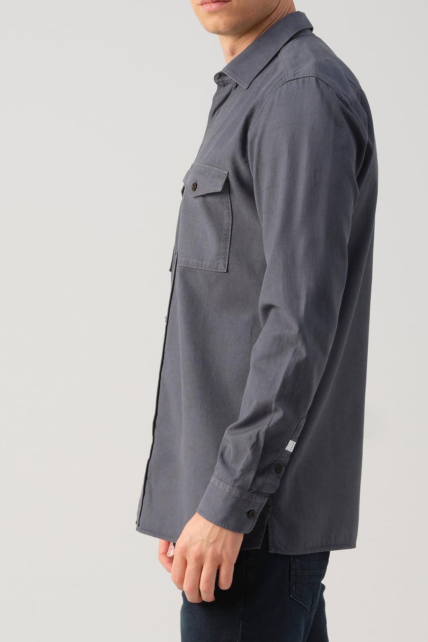 J.C. RAGS RHILEY CASUAL OVERHEMD LANGE MOUW OMBRE BLUE 4