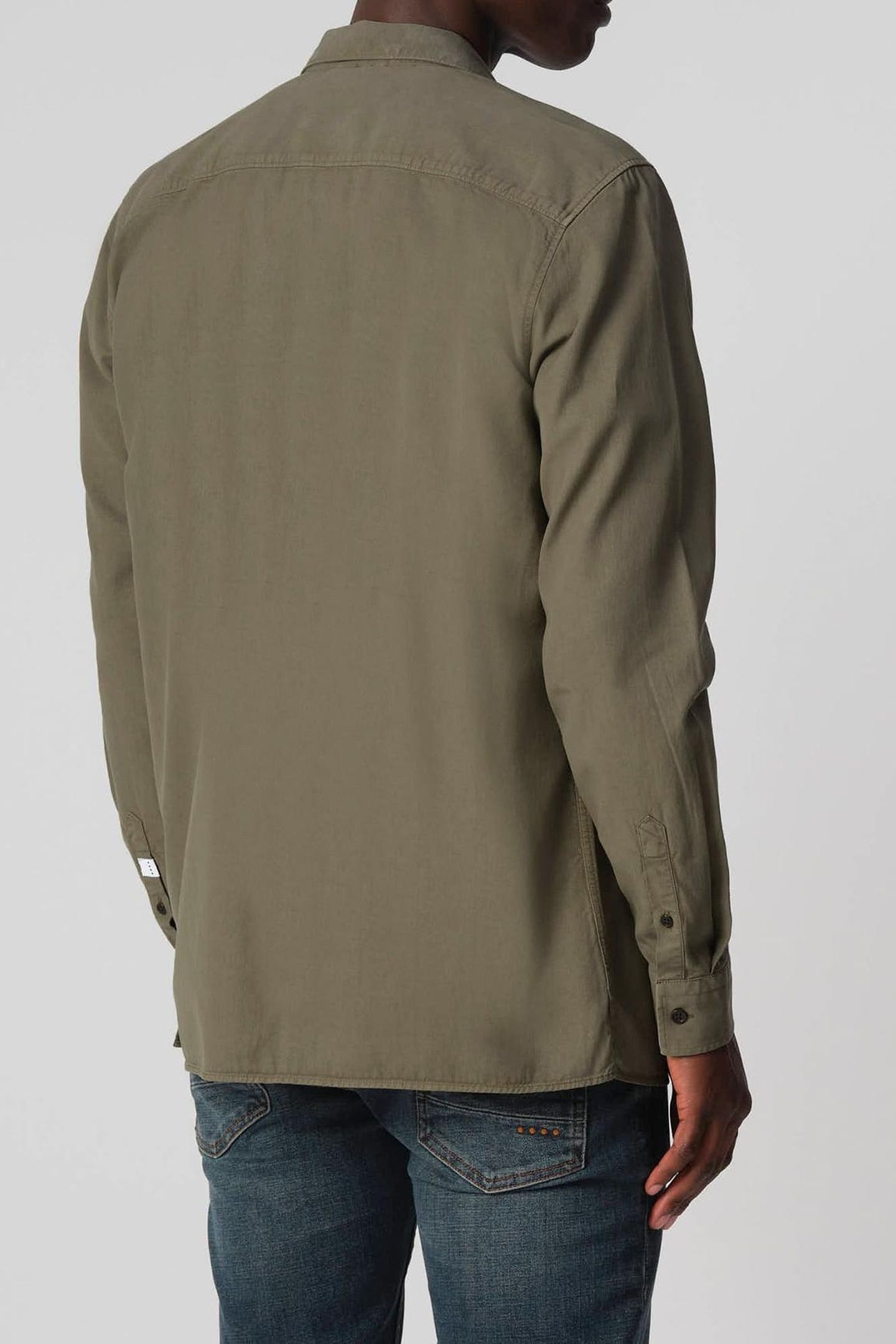 J.C. RAGS RHILEY CASUAL OVERHEMD LANGE MOUW OLIVE NIGHT 2