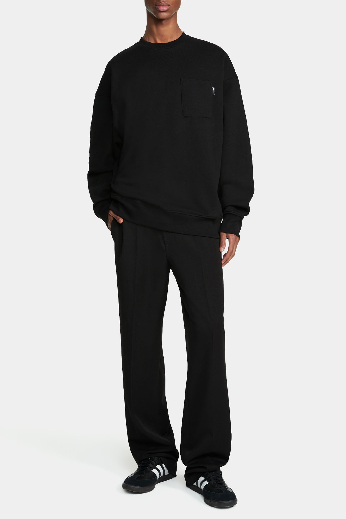 POCKET RELAXED SWEATER (ENJATA SWEA UNISEX BLACK 1
