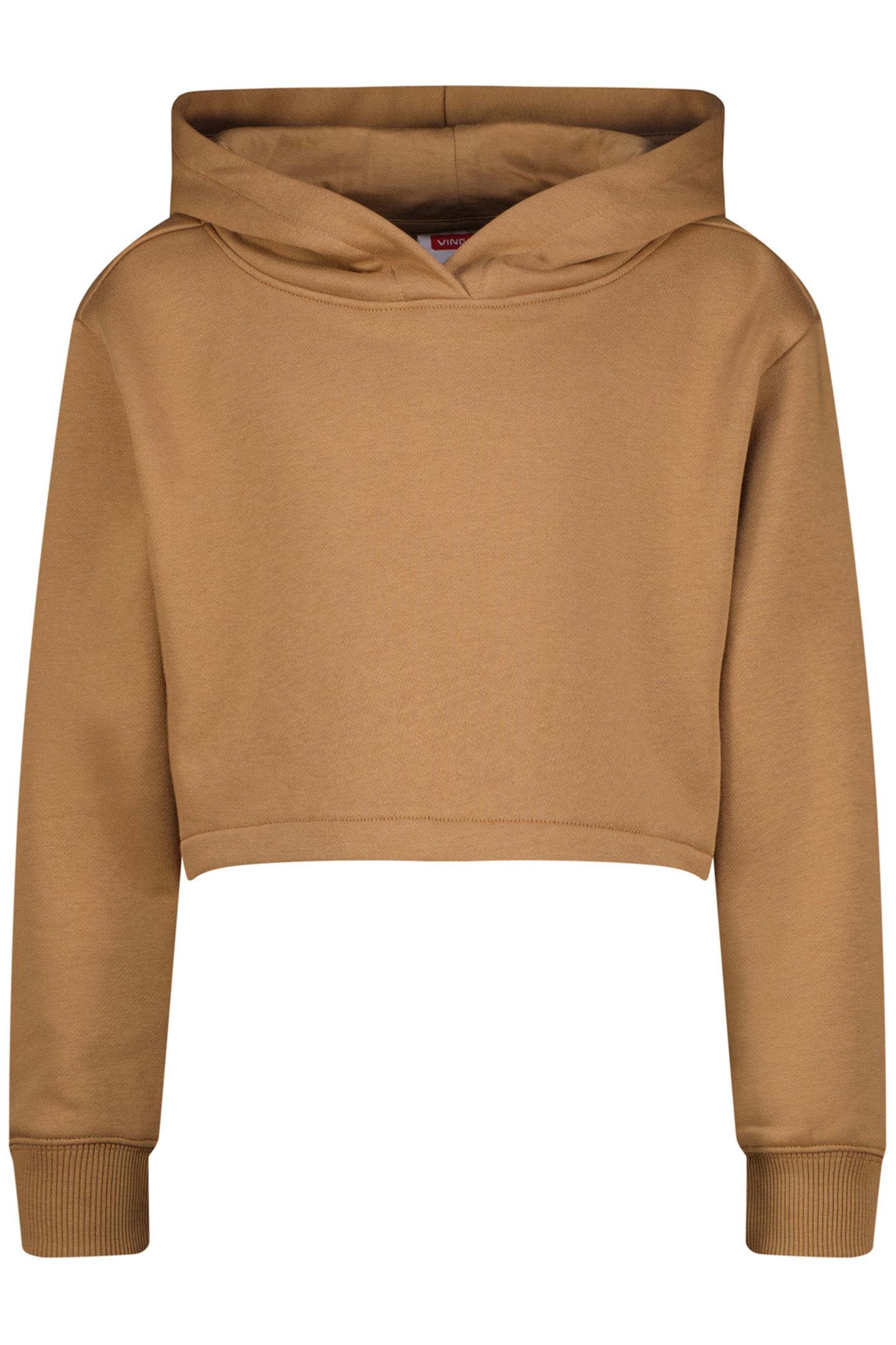 GIRLS G-BASIC-SWEAT-HOODY CROP HOODY RUSTIC BROWN 1