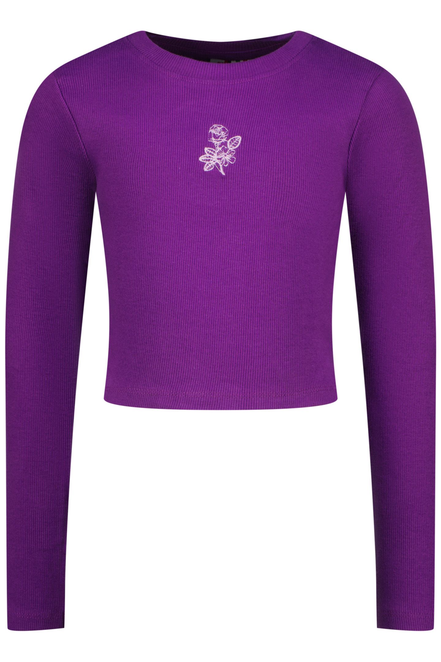 GIRLS G-BASIC-RIB LONGSLEEVE T-SHIRT ULTRA PURPLE 1