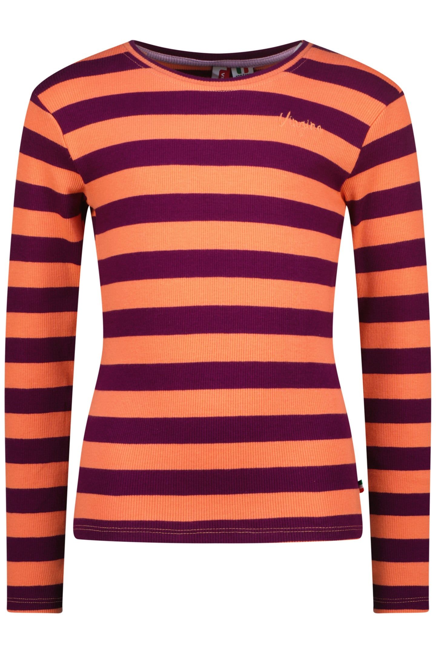 GIRLS G-BASIC-RIB STRIPE T-SHIRT FRESH CORAL 1