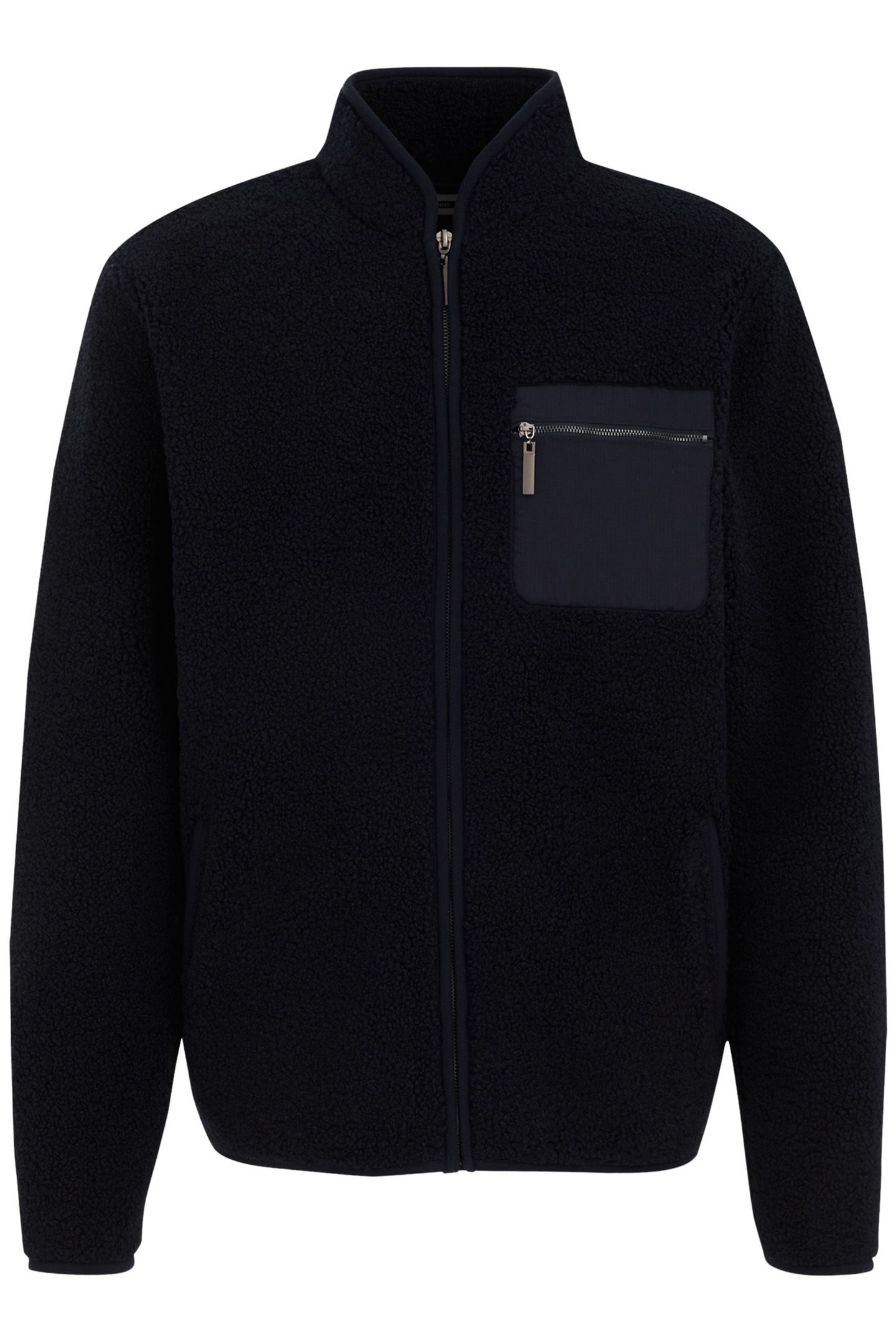 CARDIGAN WITH ZIPPER NAVY BLUE 4