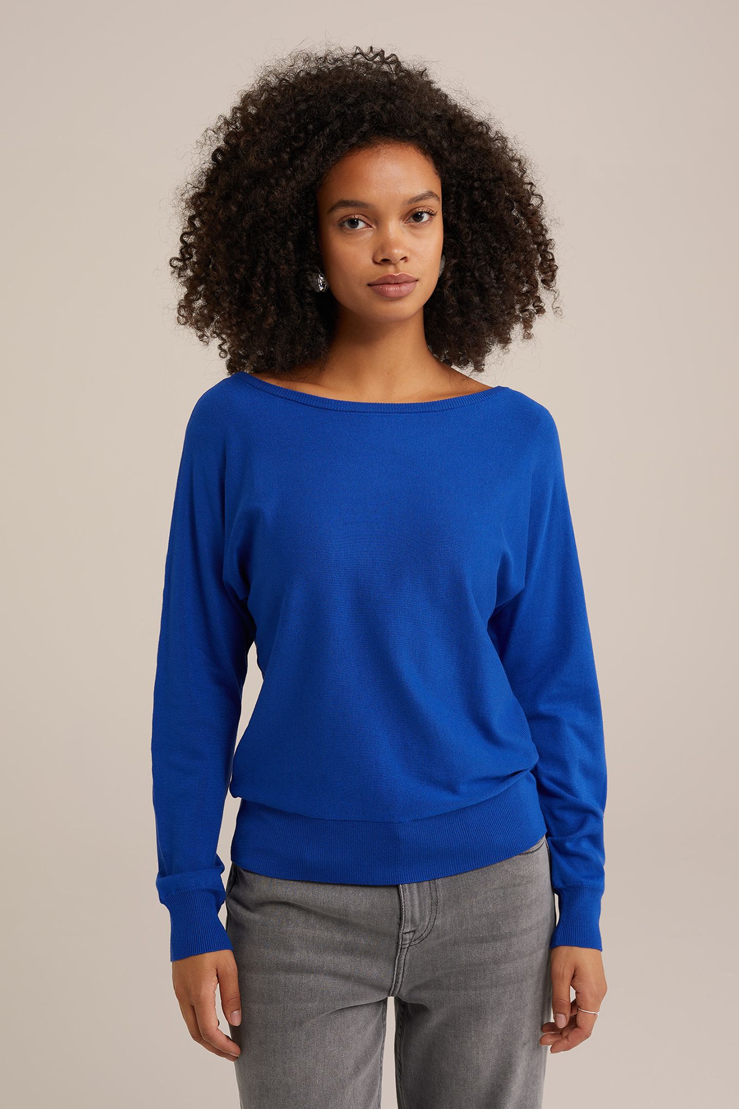 KNITTED PULLOVER COBALT BLUE 1