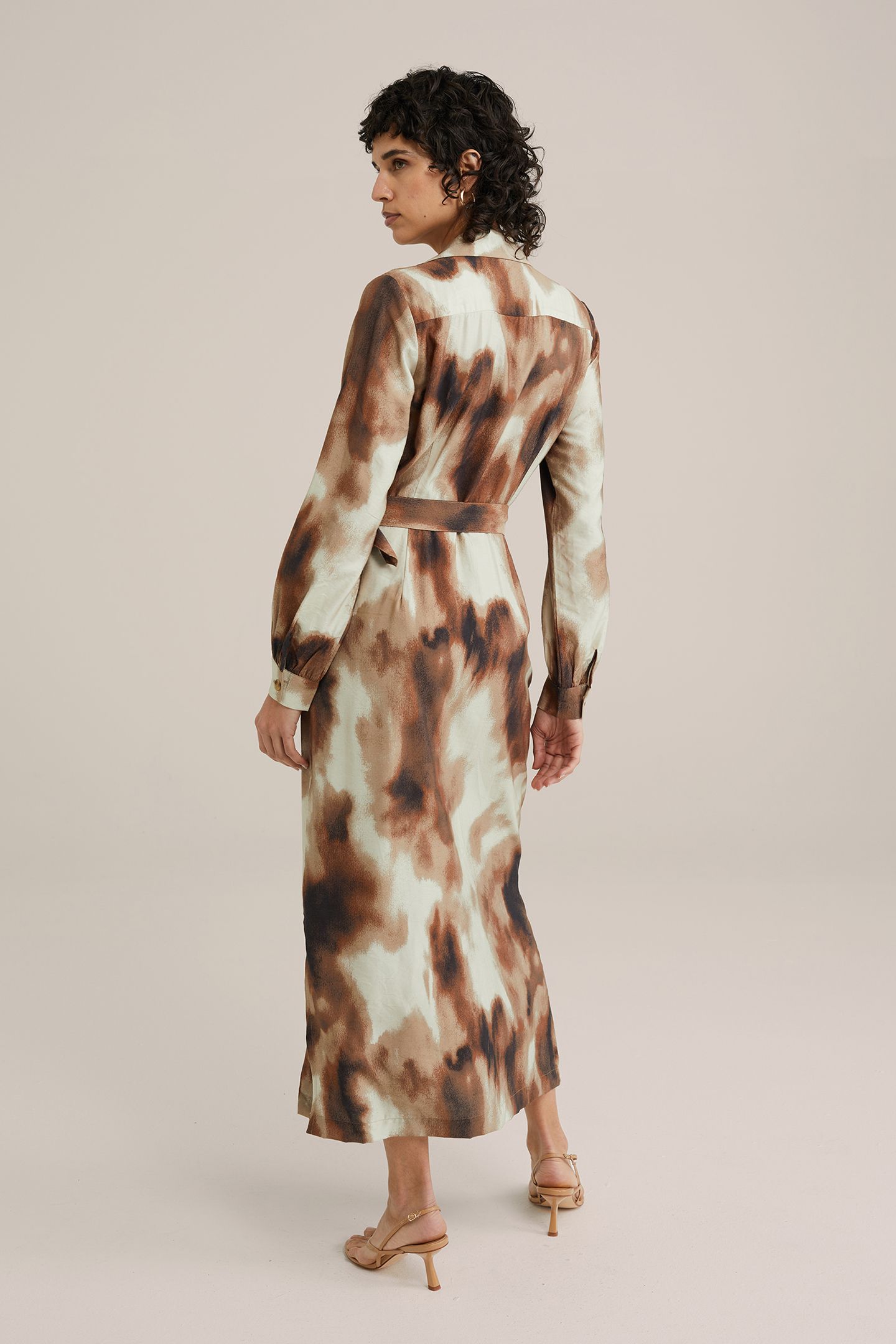 DRESS MID LENGTH BROWN 2