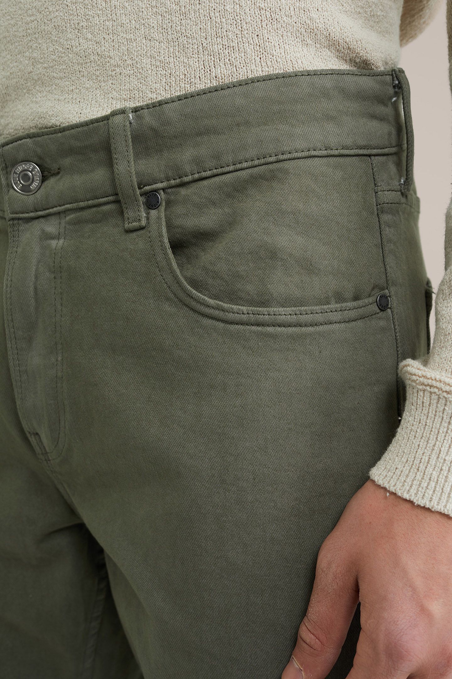 5-POCKET MID WAIST OLIVE GREEN 5