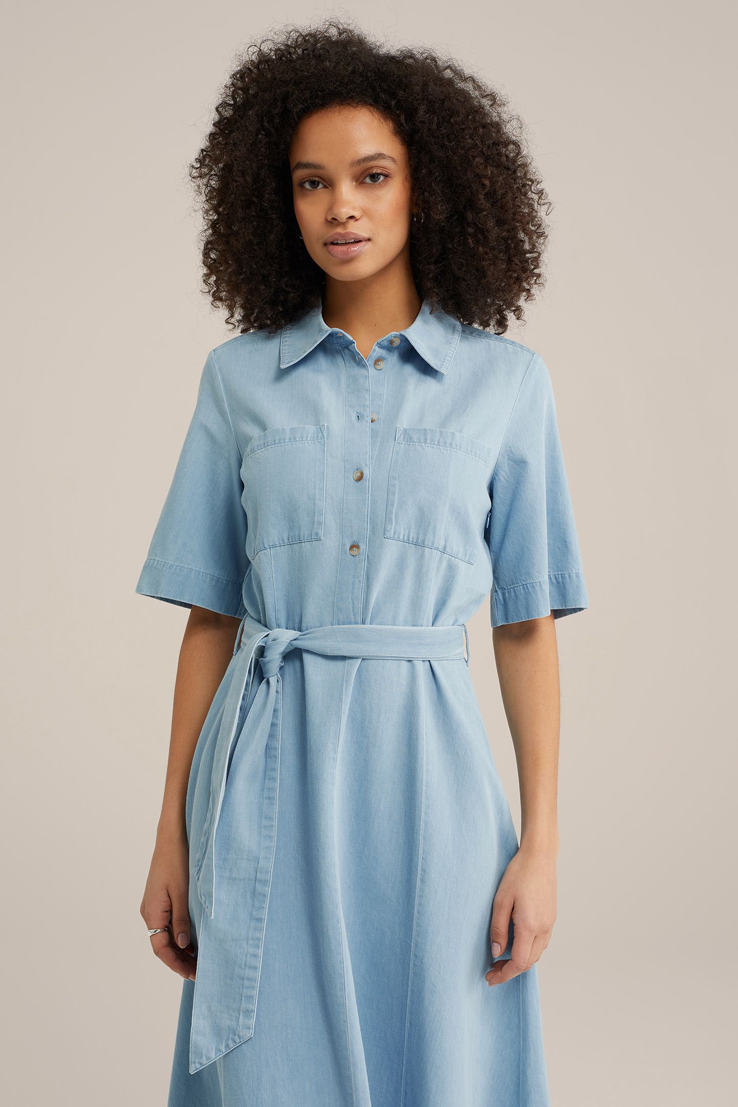 DRESS MID LENGTH LIGHT BLUE 4
