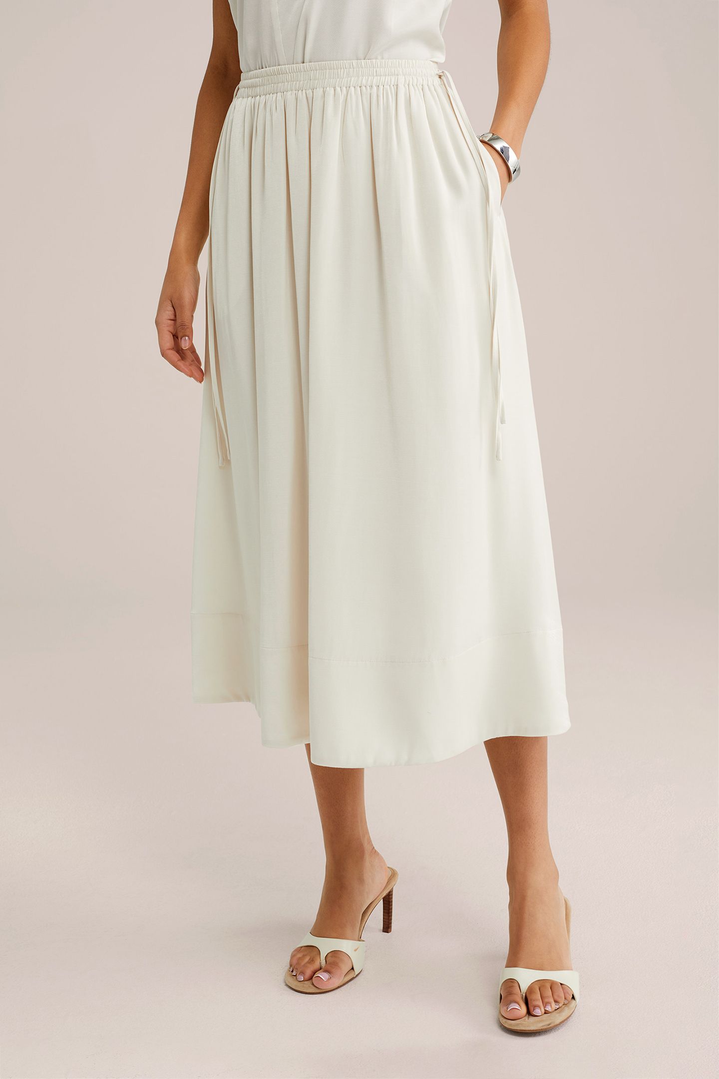 SKIRT MEDIUM LENGTH BEIGE 1