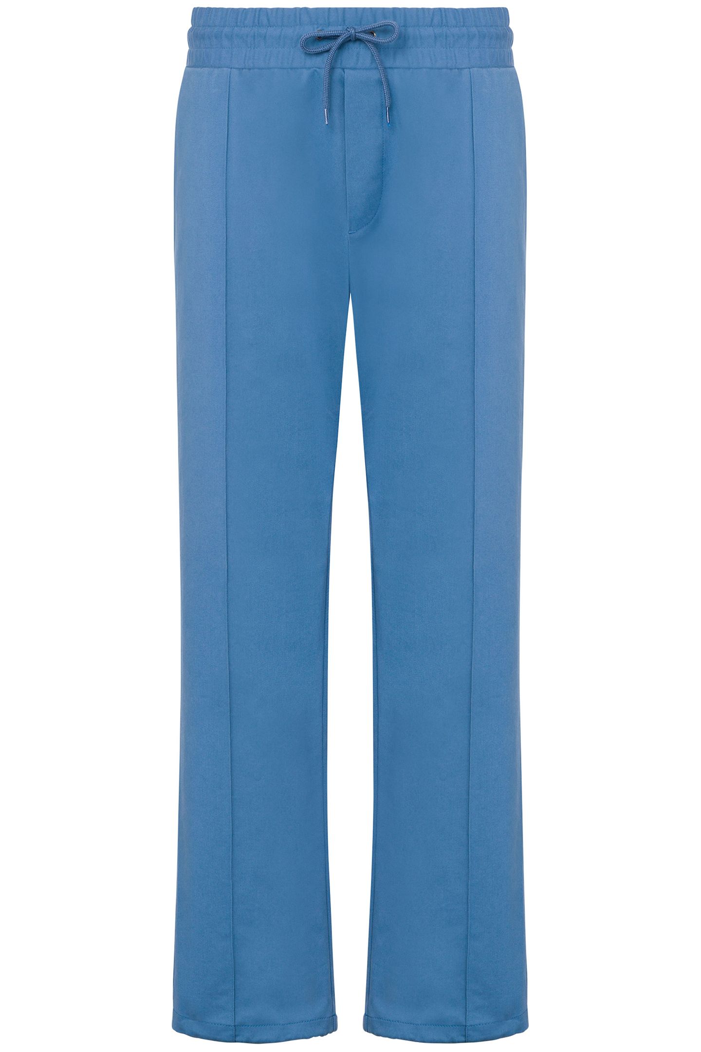MOSCHINO OUTLINE STRETCH GABARDINE TROUSERS BLUE 3