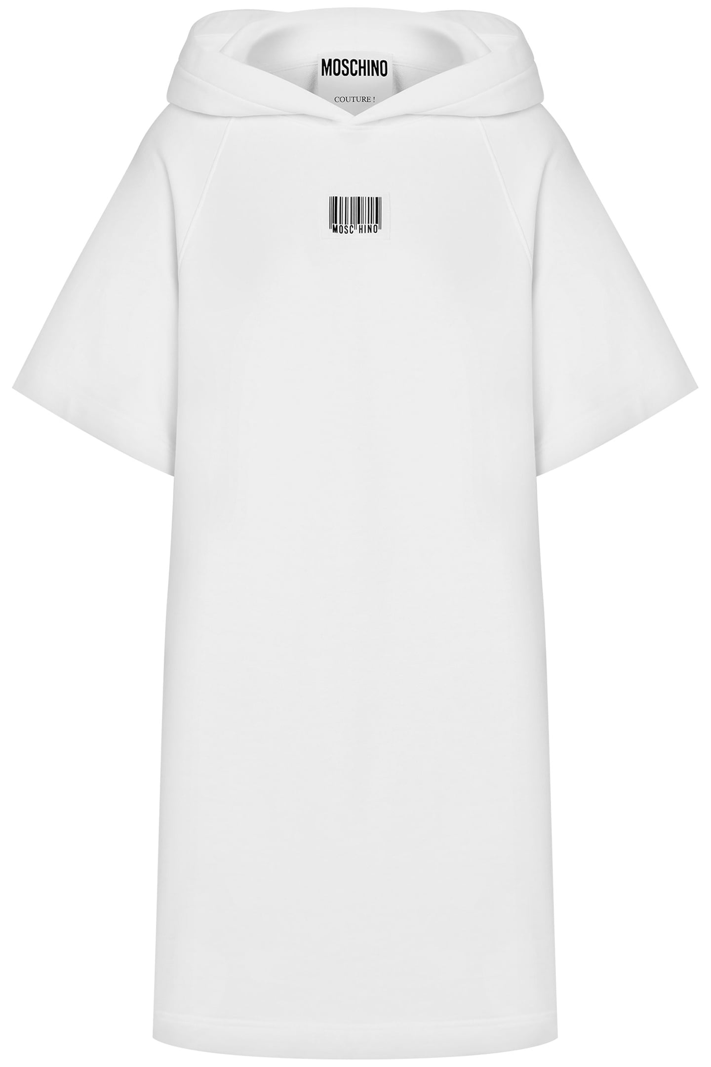 COTTON DRESS BARCODE PATCH WHITE 3