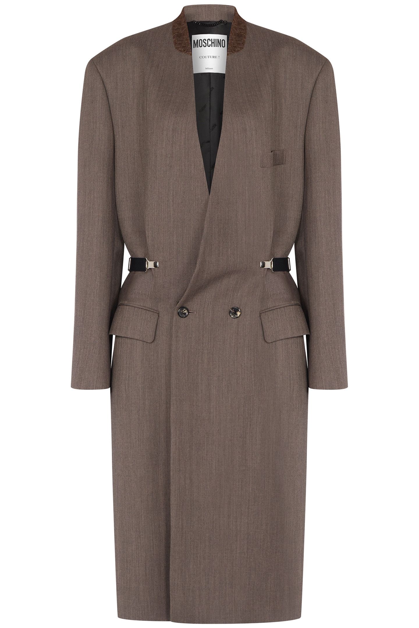 WOOL CANVAS COAT BROWN 3