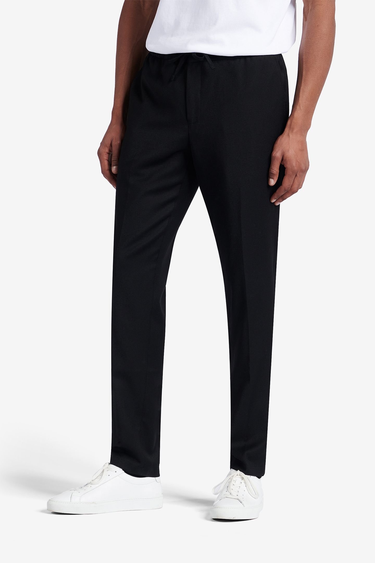 MONTREAL WASHABLE FLANNEL WOOL-STRETCH BLACK 1