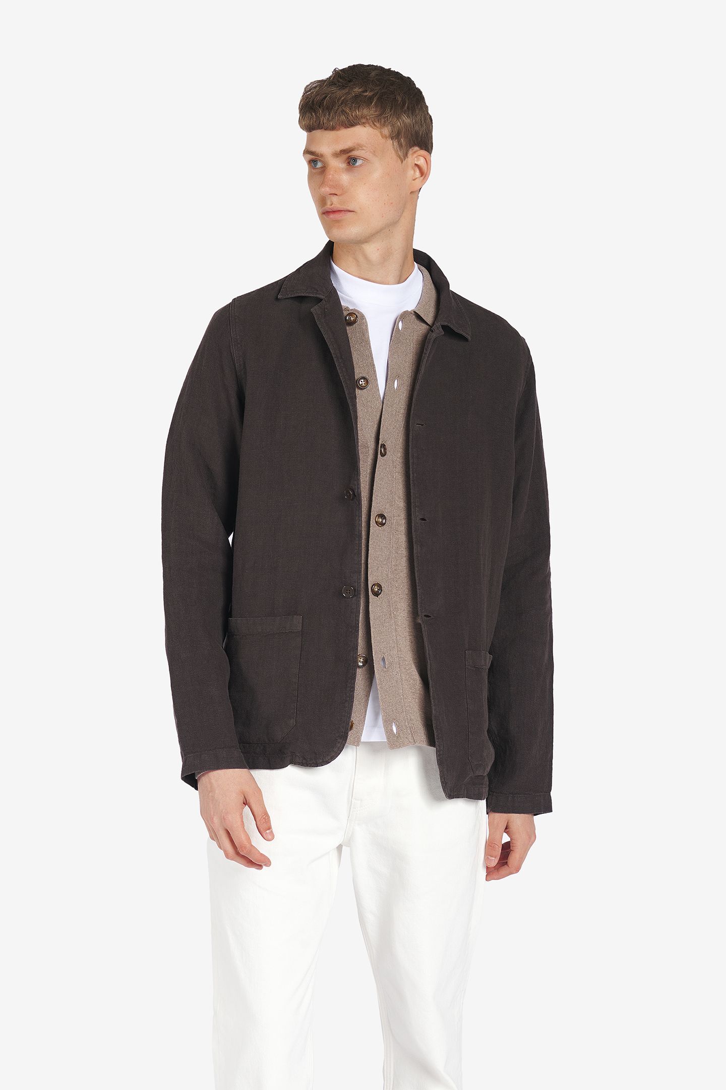HAMPTON LINEN DARK BROWN 1