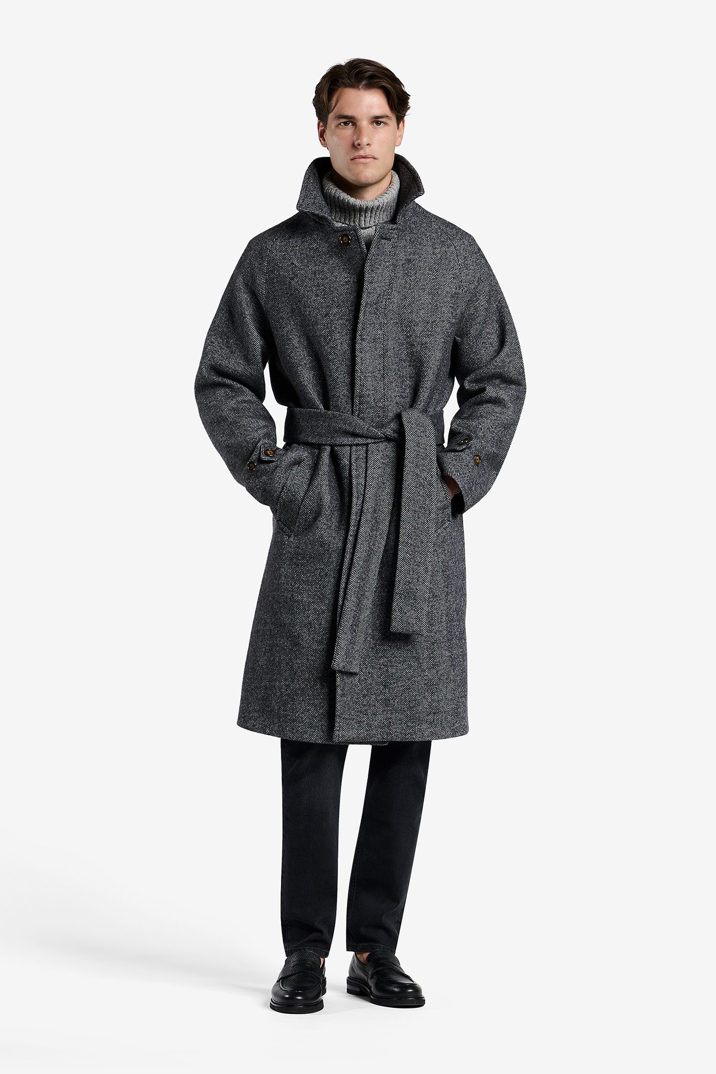 KILBURN HERRINGBONE WOOL-NYLON GREY 1