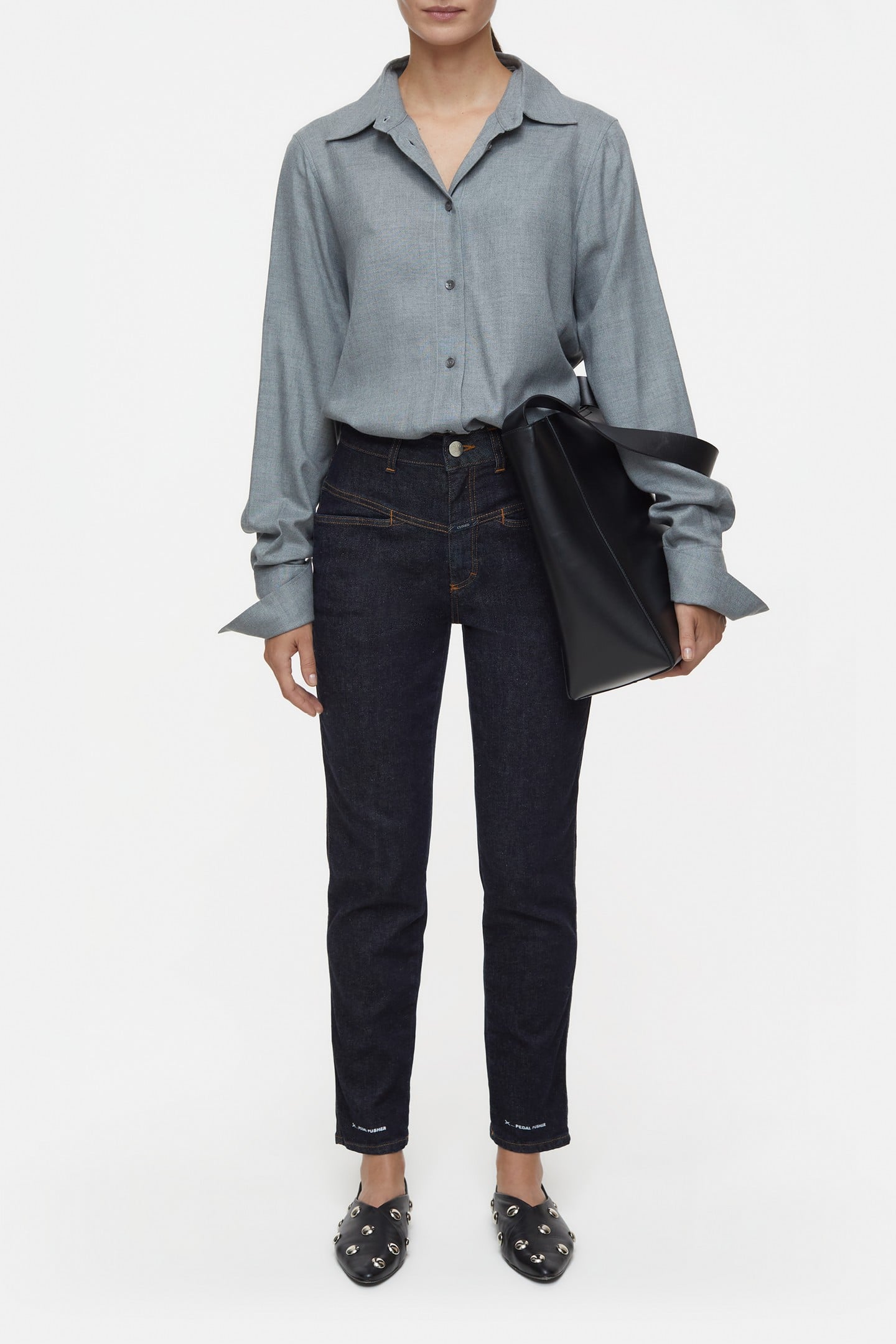PEDAL PUSHER JEANS DARK BLUE 2