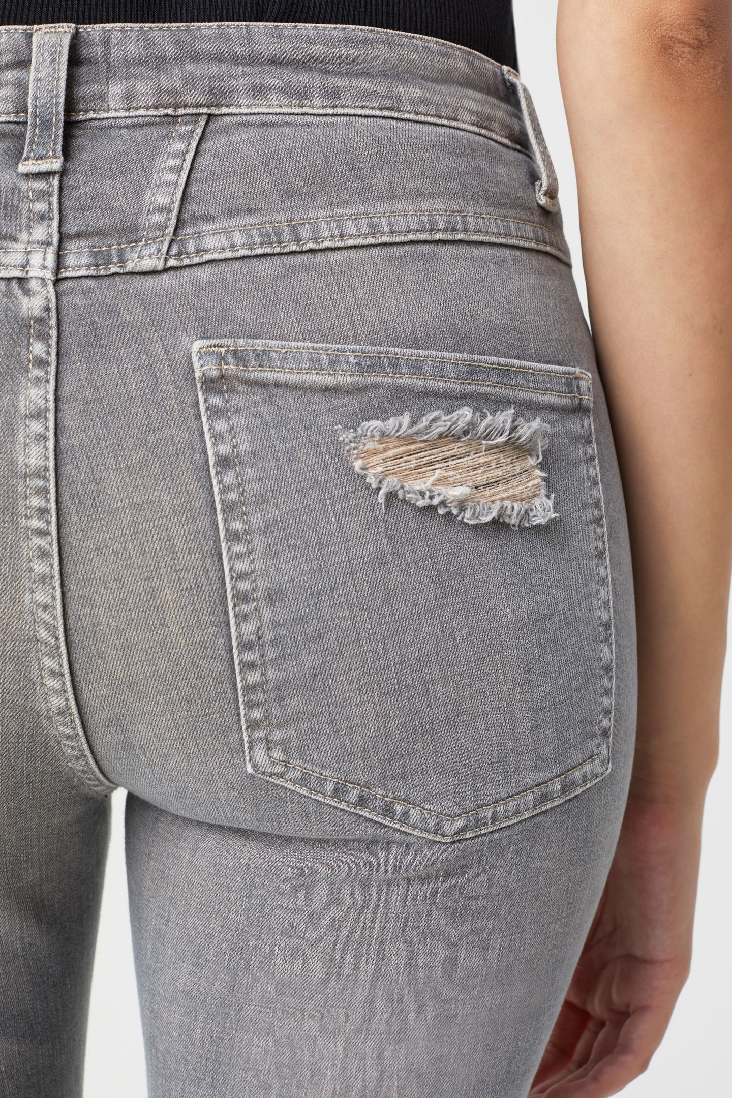 SKINNY PUSHER JEANS MID GREY 9