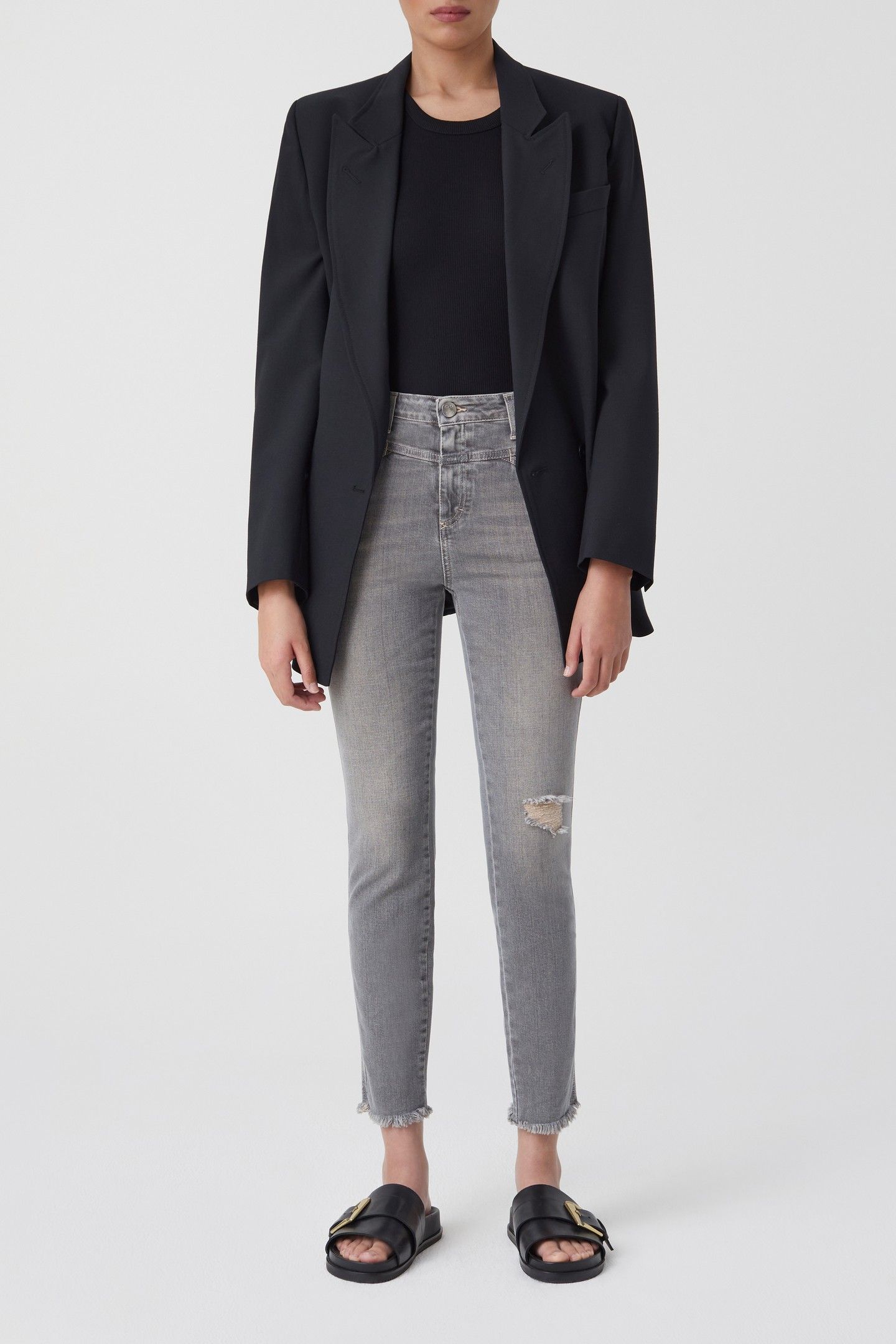 SKINNY PUSHER JEANS MID GREY 1