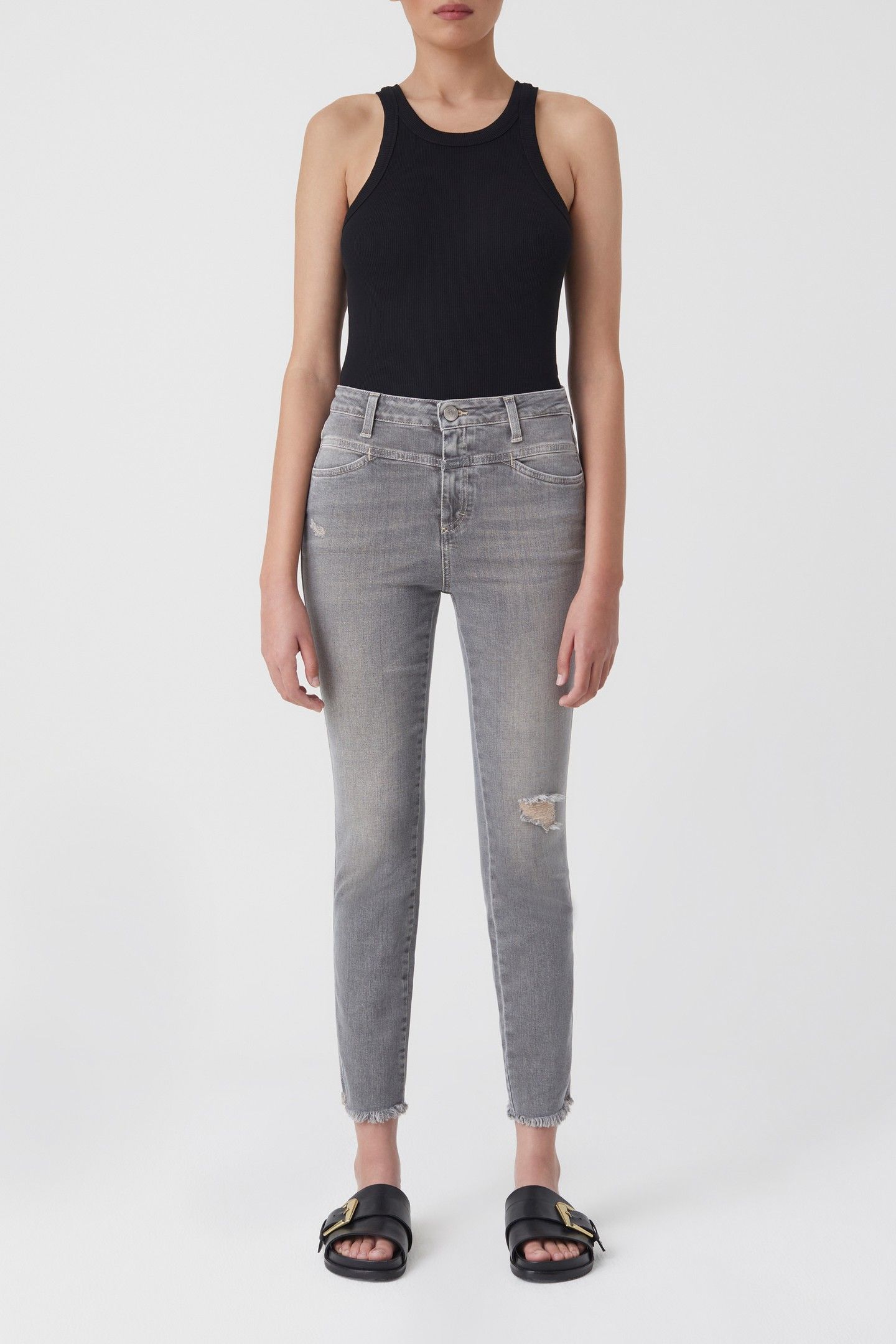 SKINNY PUSHER JEANS MID GREY 3