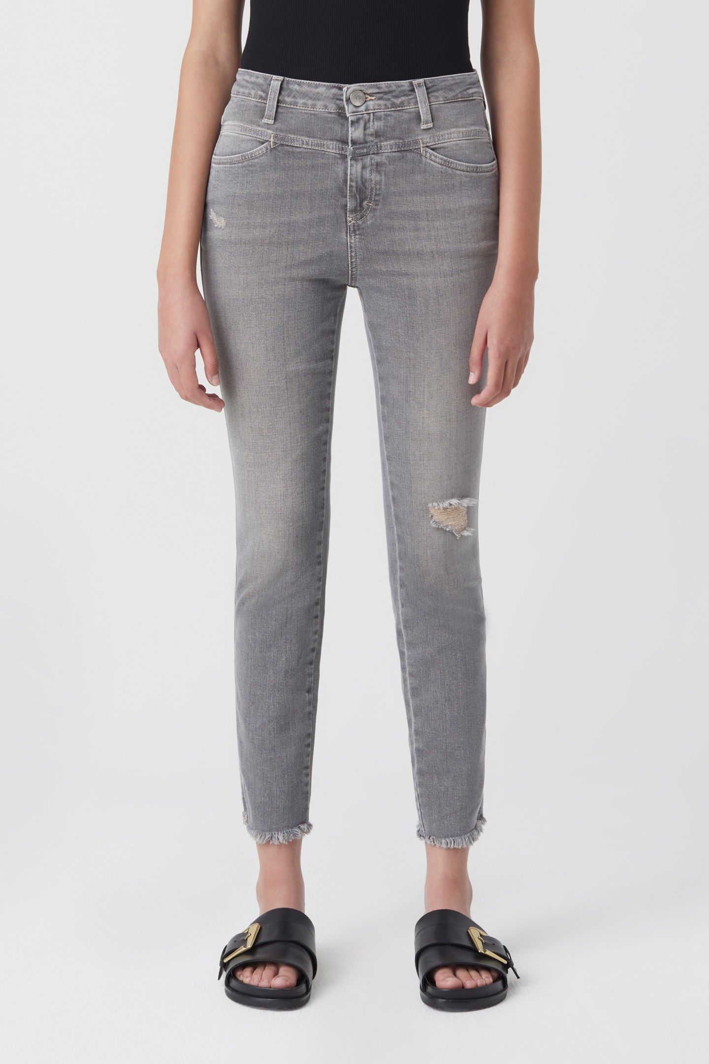 SKINNY PUSHER JEANS MID GREY 4