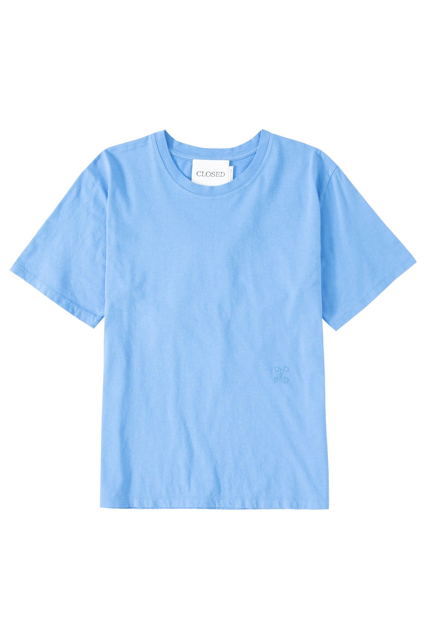CREW NECK SHORT SLEEVE T-SHIRTS CHAMBRAY BLUE 4