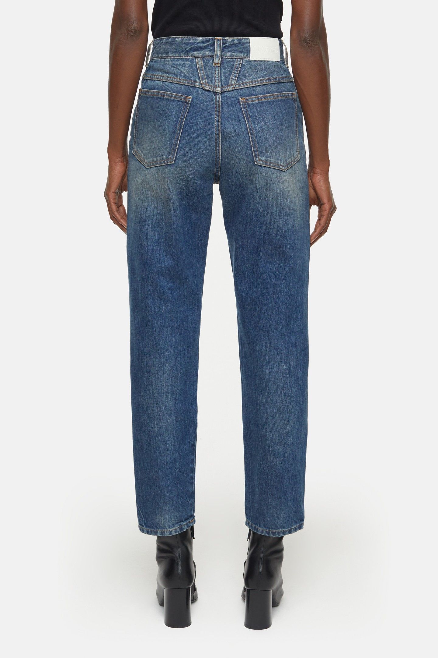 PEDAL PUSHER JEANS MID BLUE 5