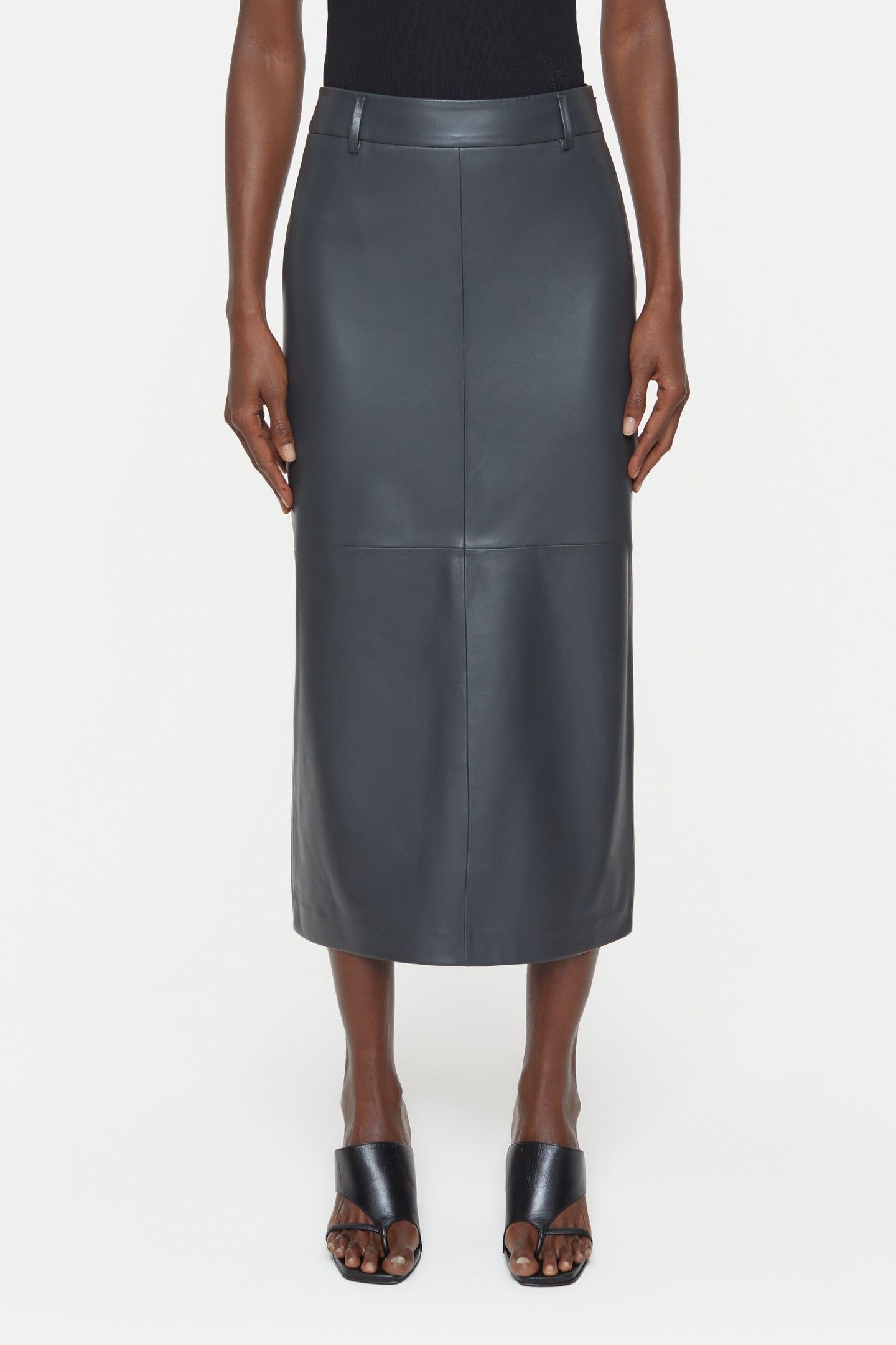 SLIM PENCIL SKIRT CHARCOAL 3