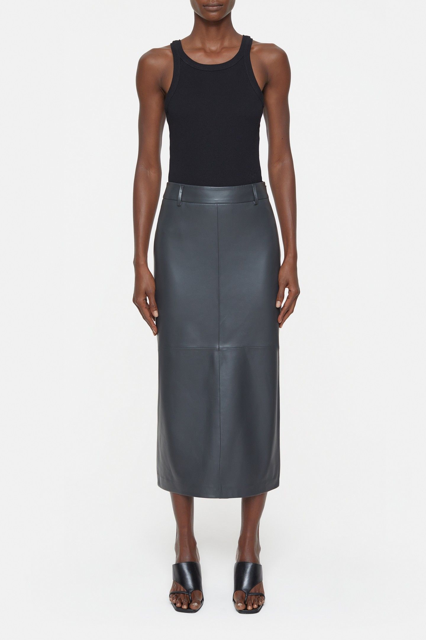 SLIM PENCIL SKIRT CHARCOAL 4