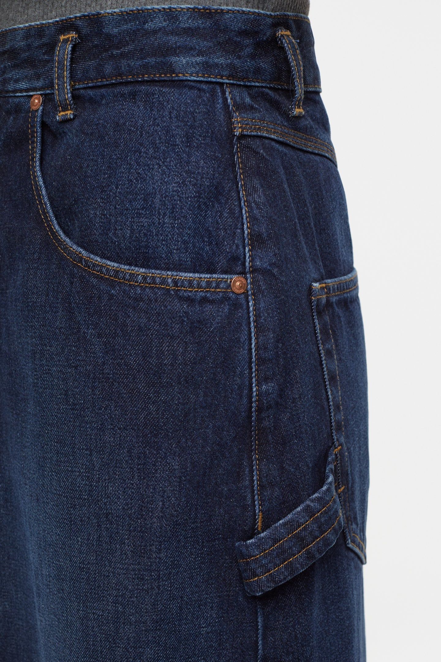 LONG 5-POCKET SKIRT DARK BLUE 9