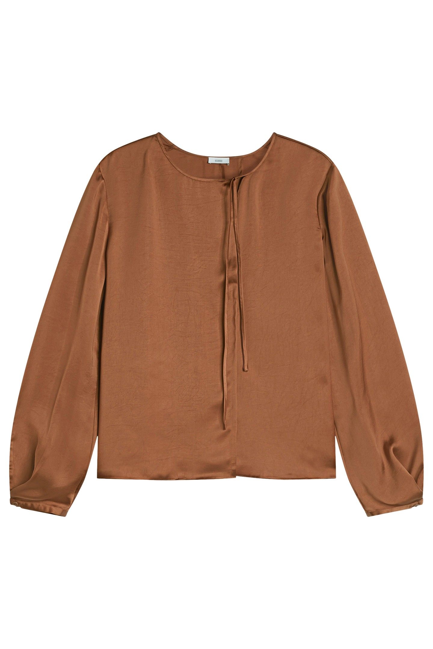 SILK LONG BLOUSE SHIRT AUBURN 4