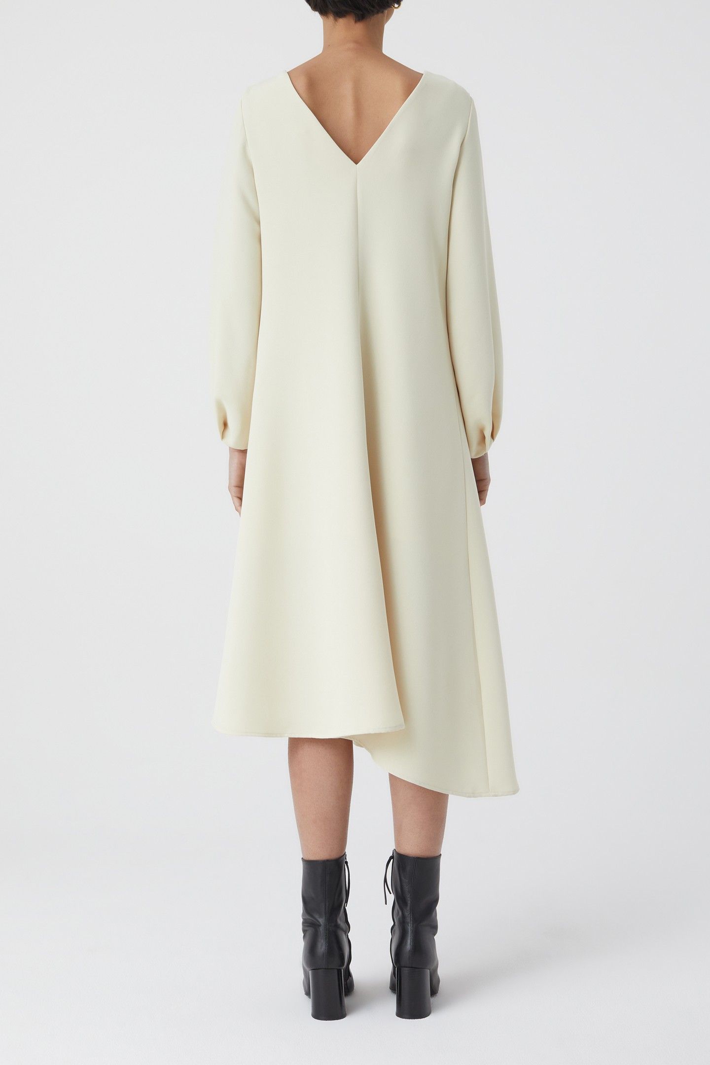 DEEP NECK LONG SLEEVE DRESS SHELL 3
