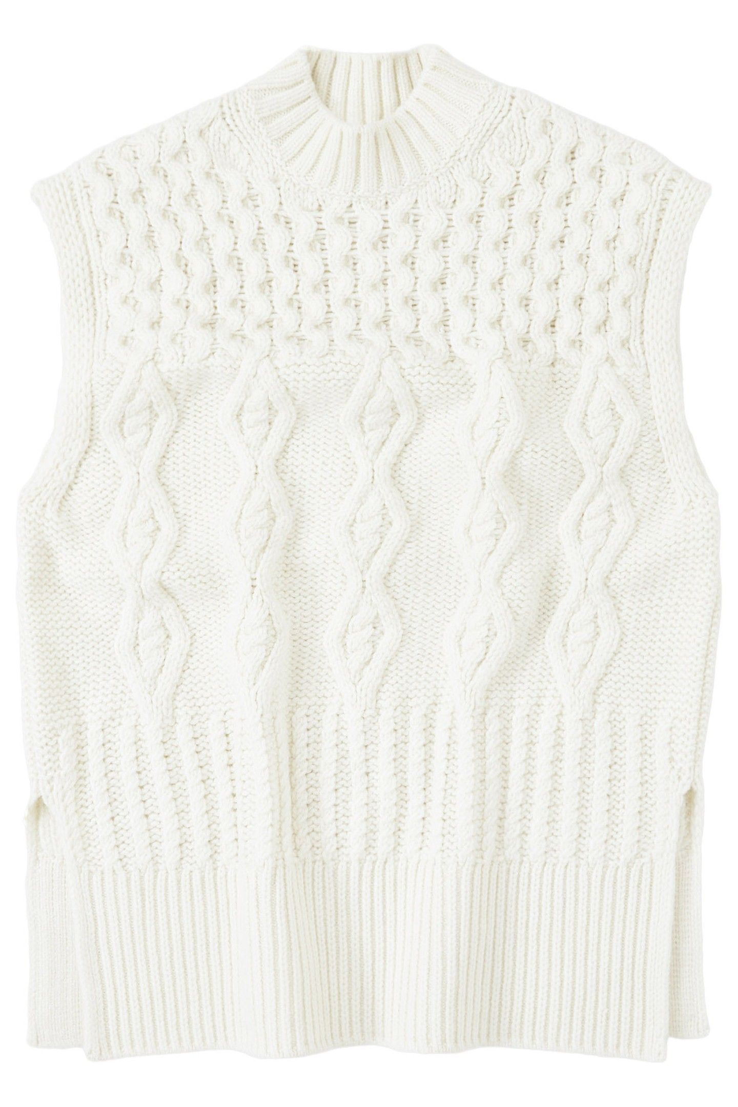 TURTLE NECK TABARD KNITS VANILLA CREAM 4