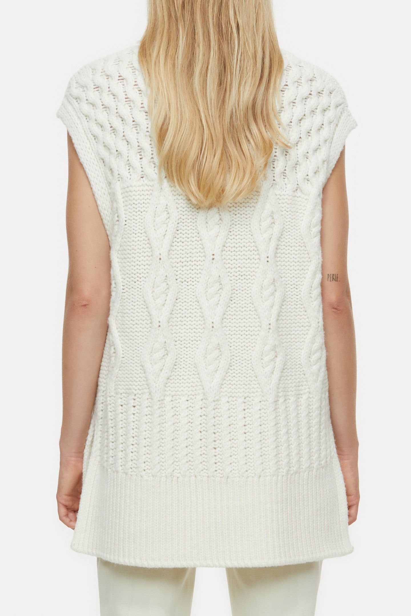 TURTLE NECK TABARD KNITS VANILLA CREAM 3